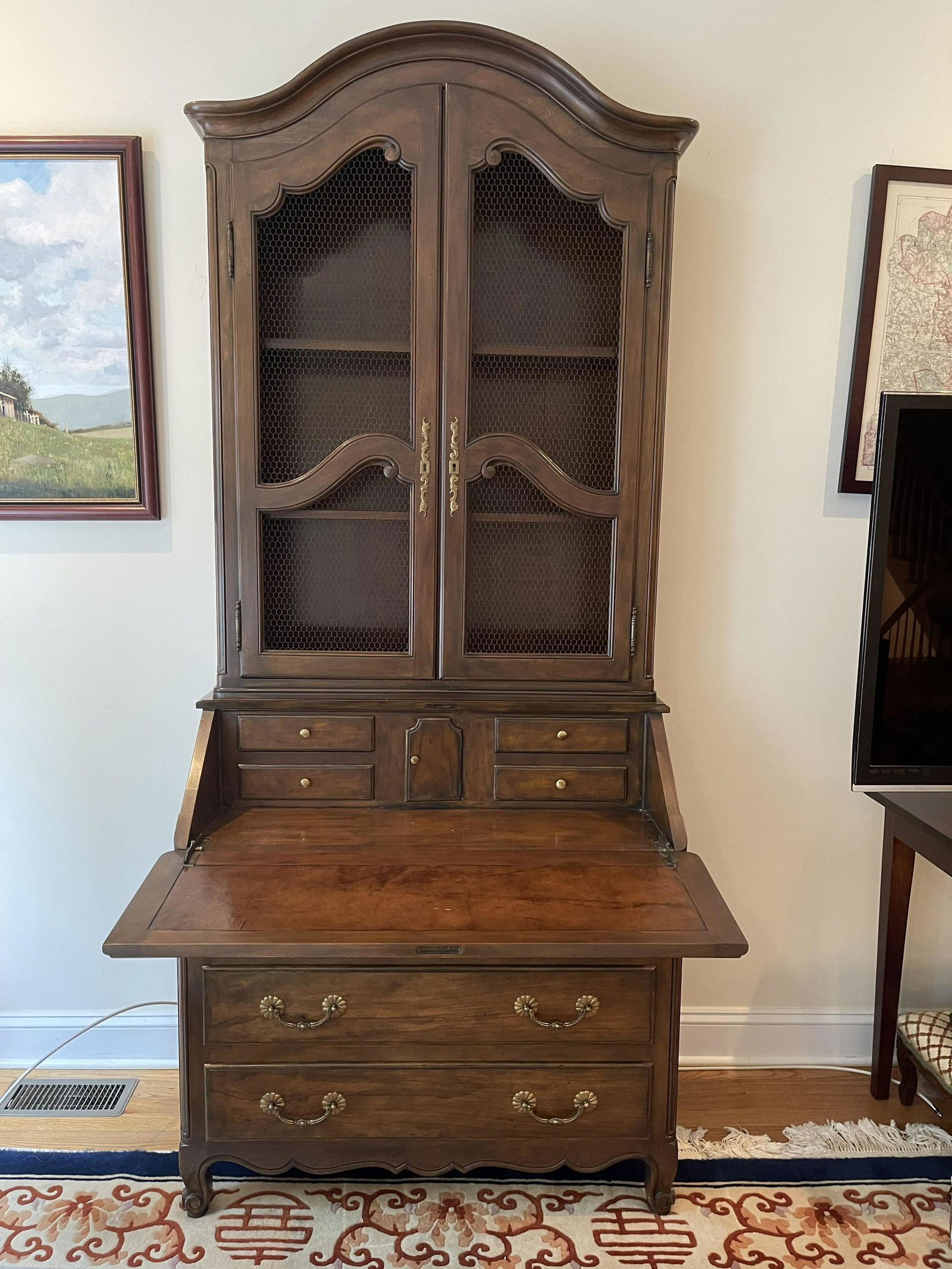 Baker Drop Front Secretary Book Case (1 of 15)