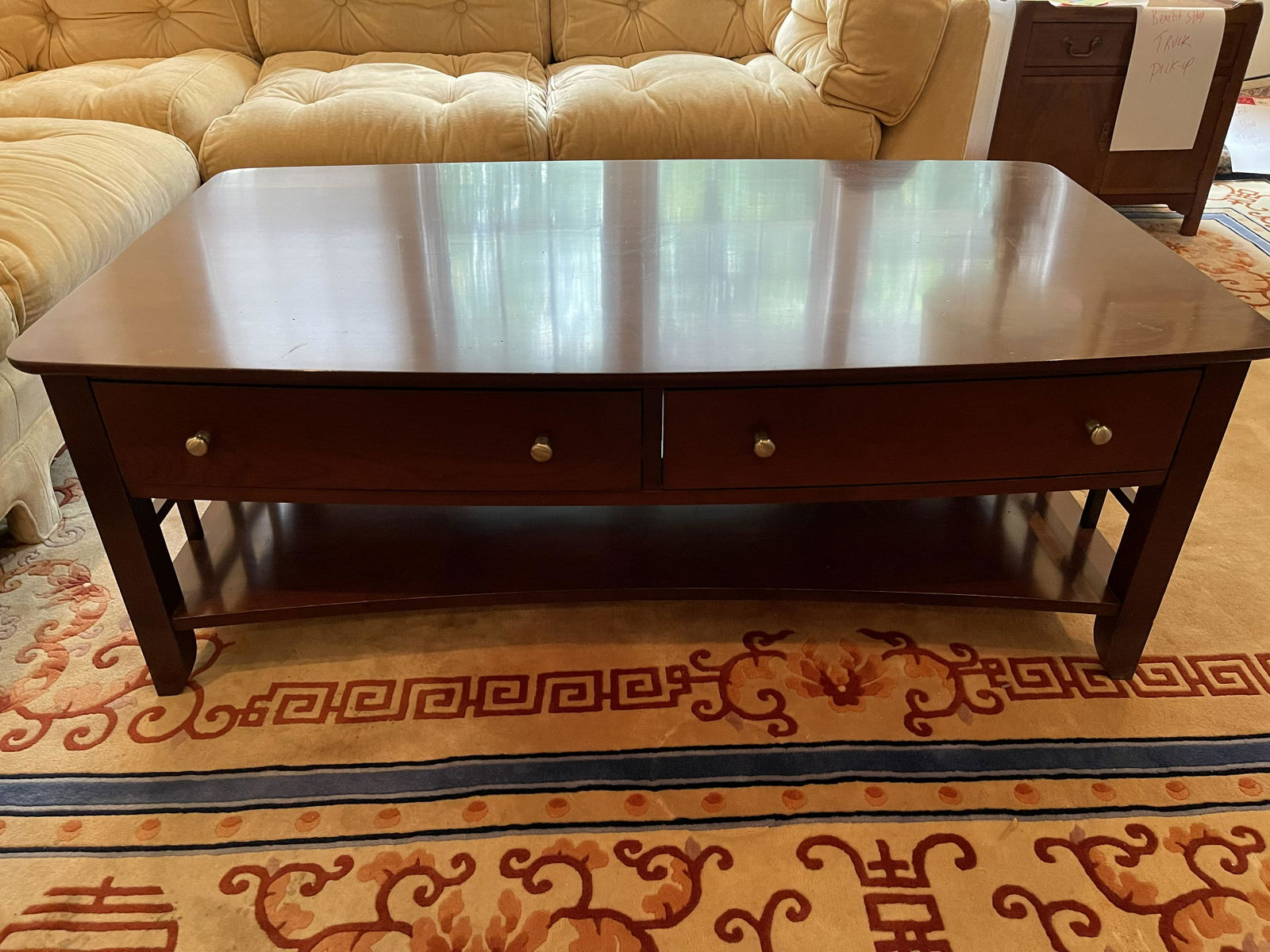 Artifacts Harden two drawer satin sheen coffee table (1 of 13)