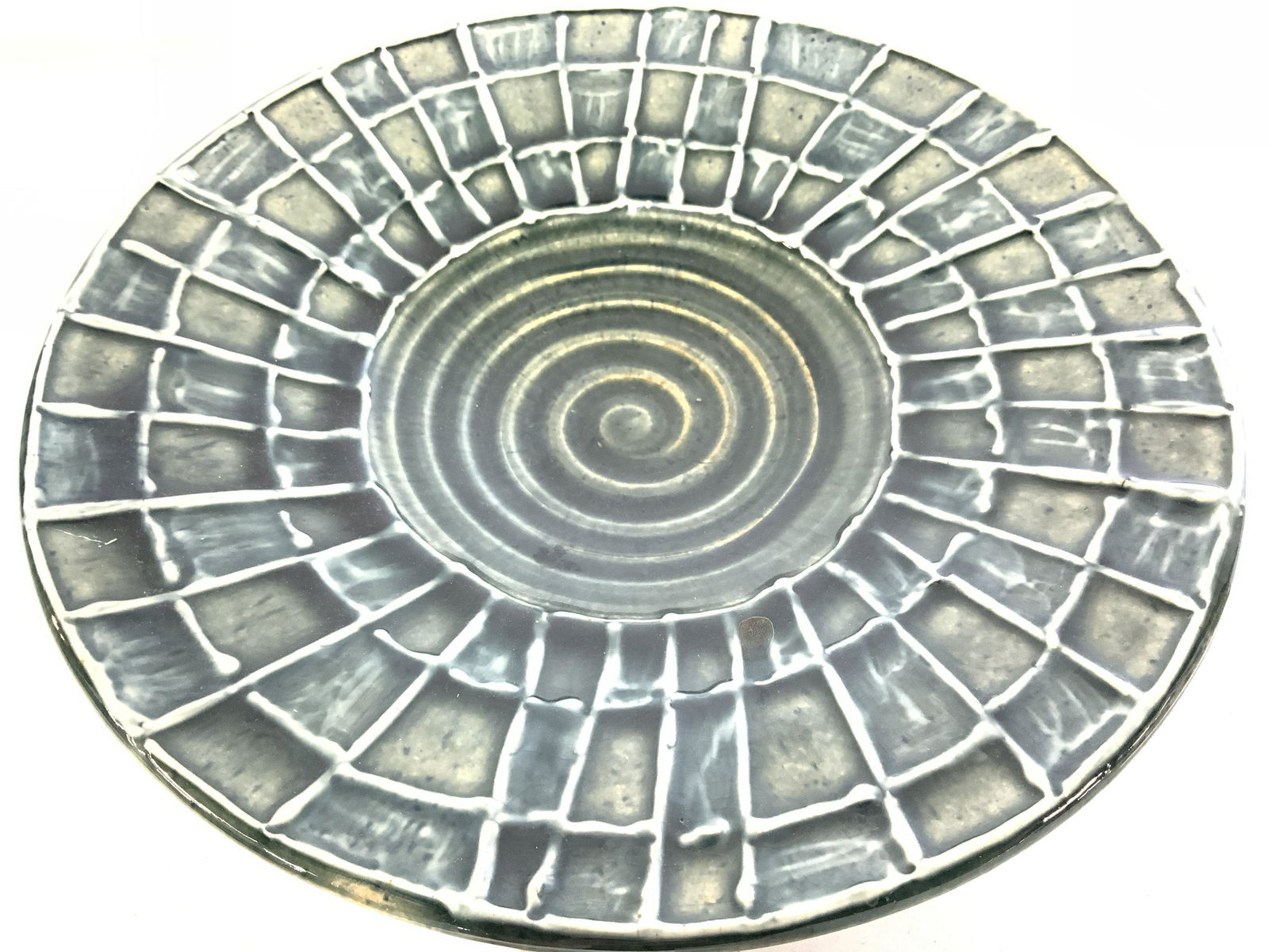 Signed Artist Studio Ceramic Embossed Bowl (1 of 5)