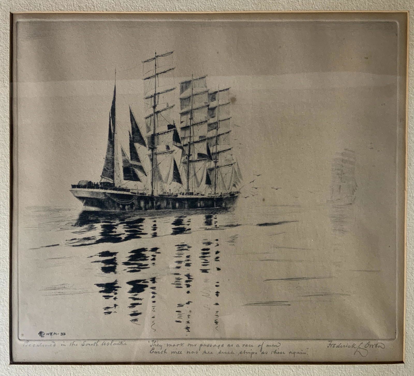 FREDERICK L. OWEN Signed Etching (1 of 5)
