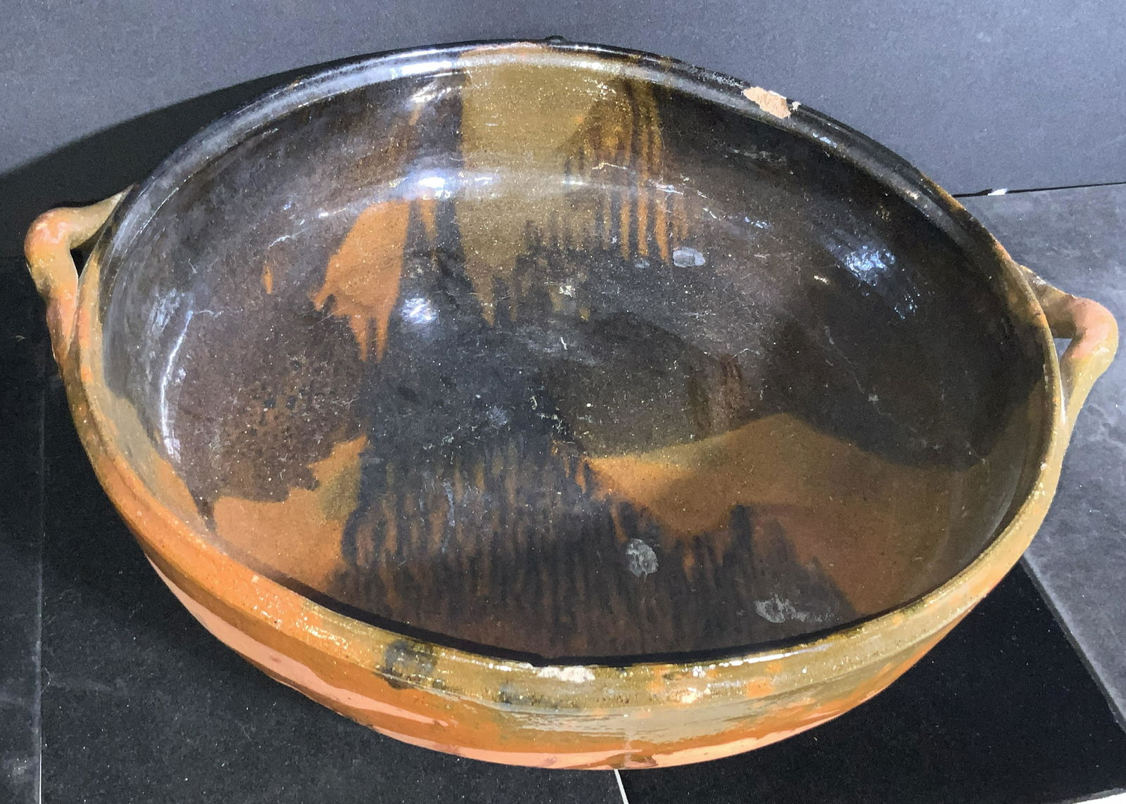 Vintage Glazed Ceramic Handmade Centerpiece Bowl (1 of 8)