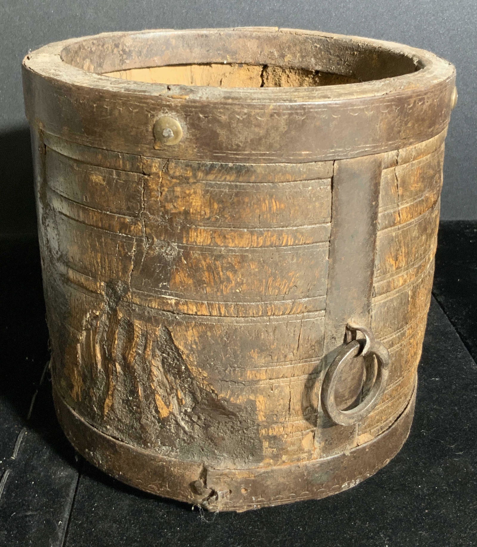 Antique Japanese Wooden Rice Measuring Bucket (1 of 9)