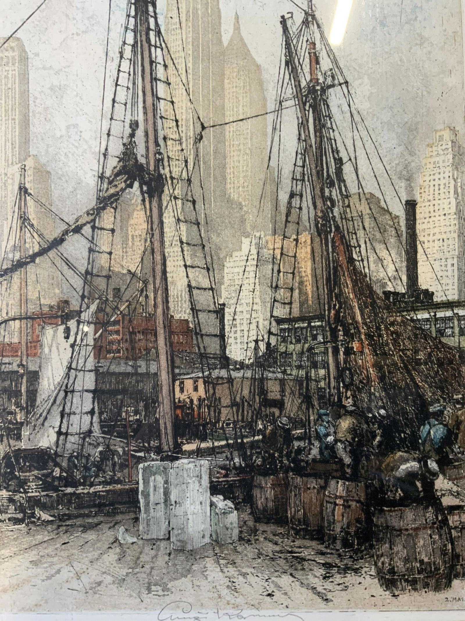 LUIGI KASIMIR Signed Etching Artwork (1 of 5)