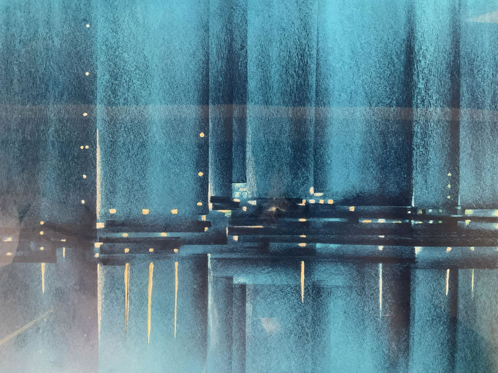 RICHARD FLORSHEIM Signed Lithograph, Night Harbor (1 of 8)