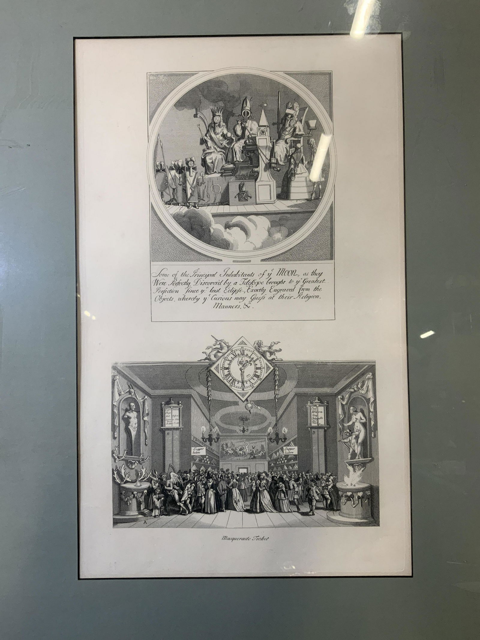 WILLIAM HOGARTH Masquerade Ticket Engraving (1 of 5)