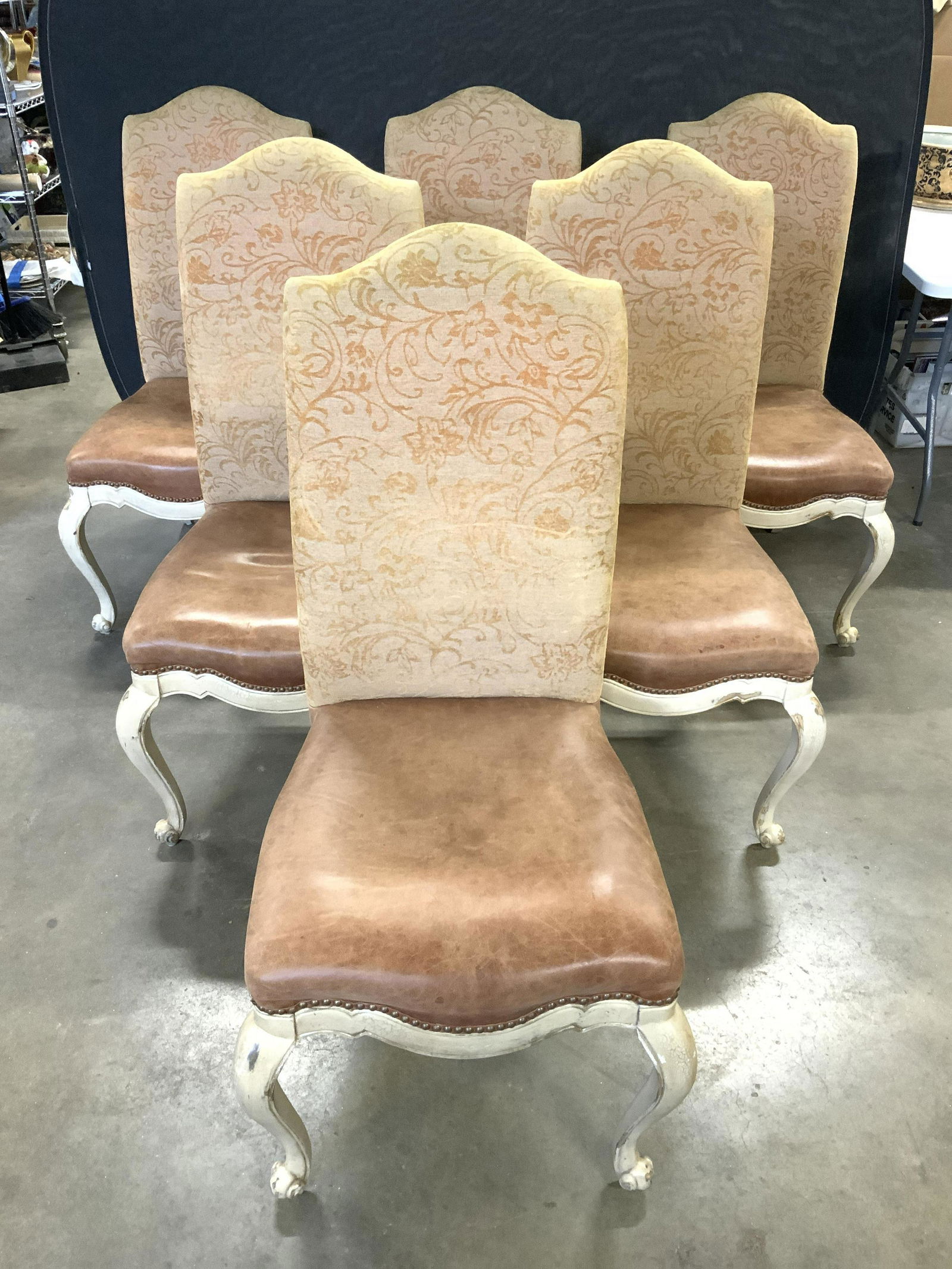 Set 6 Country French Style Upholstered Dining Chai (1 of 12)