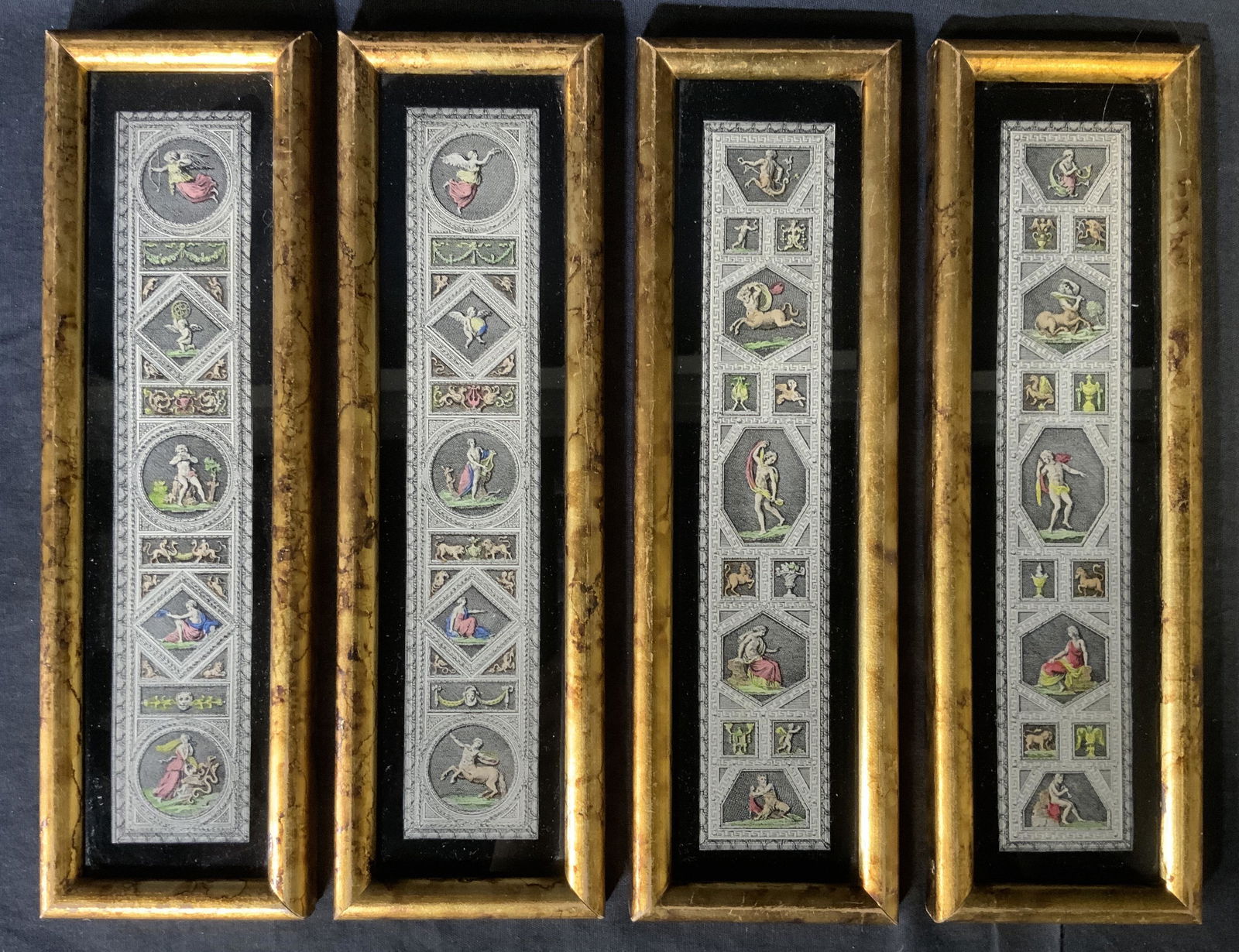 Lot 4 Hand Colored Mythological Engravings (1 of 7)