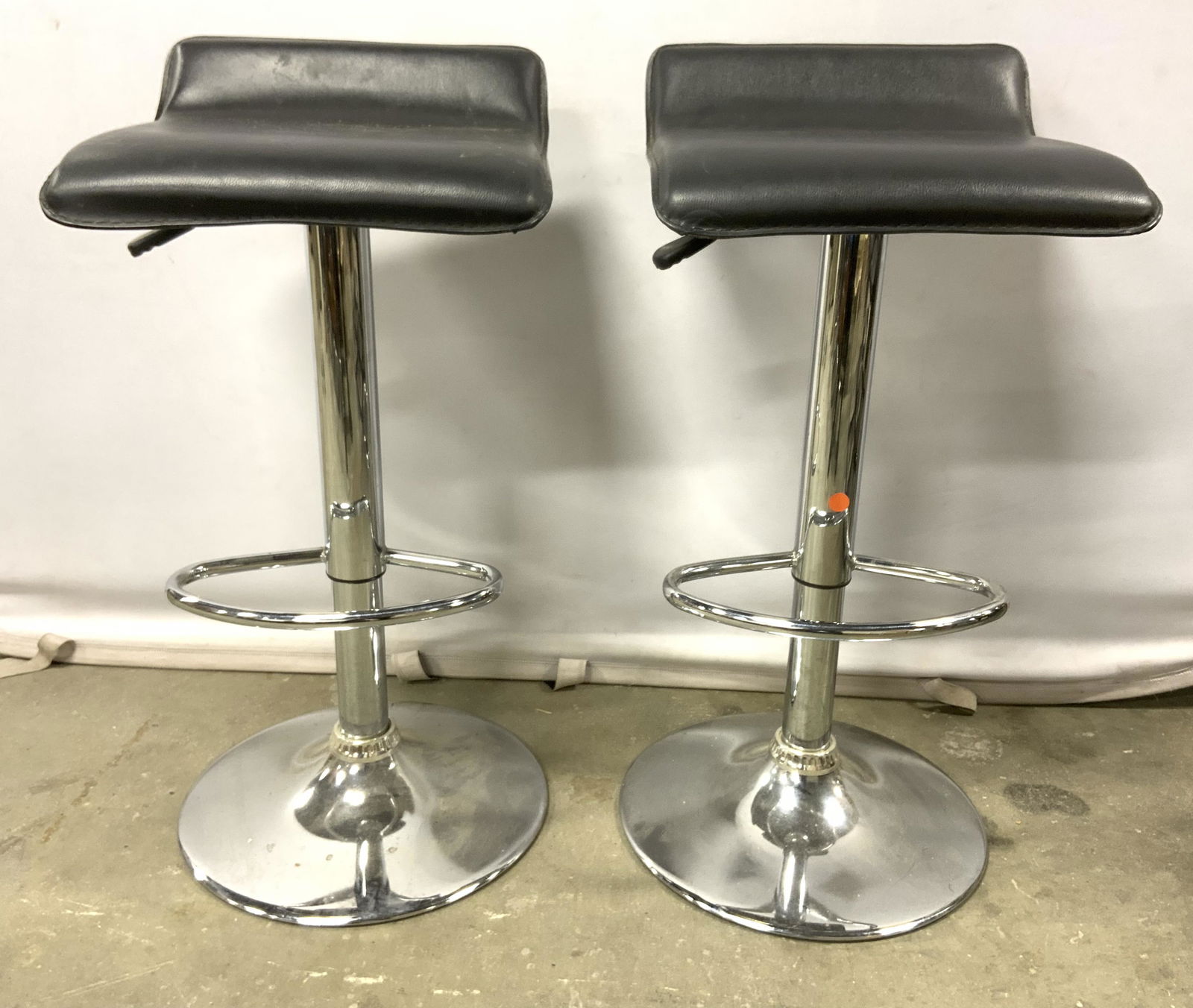 Pair Square Black Stools (1 of 9)