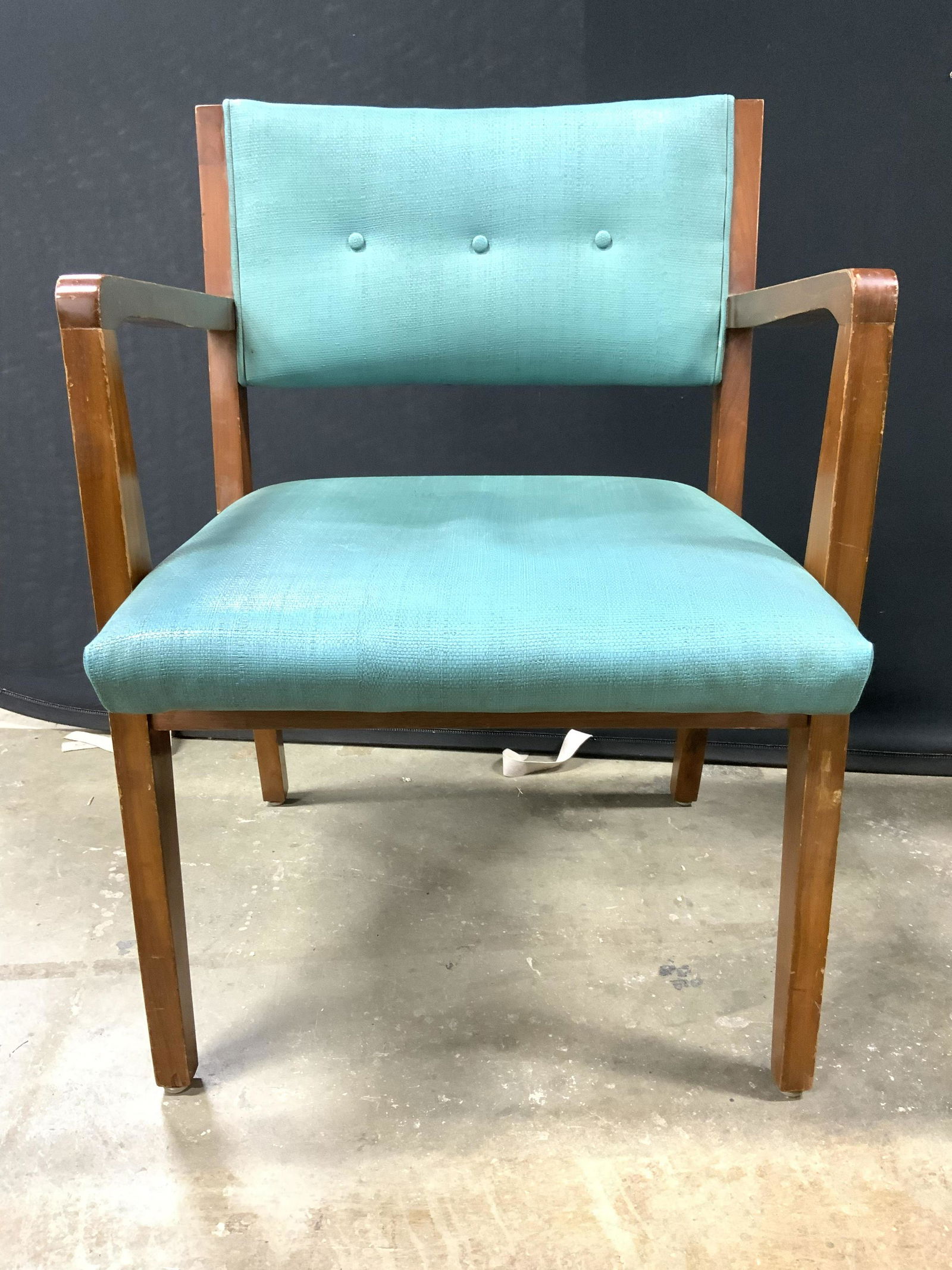 Teal Upholstered Arm Chair (1 of 9)