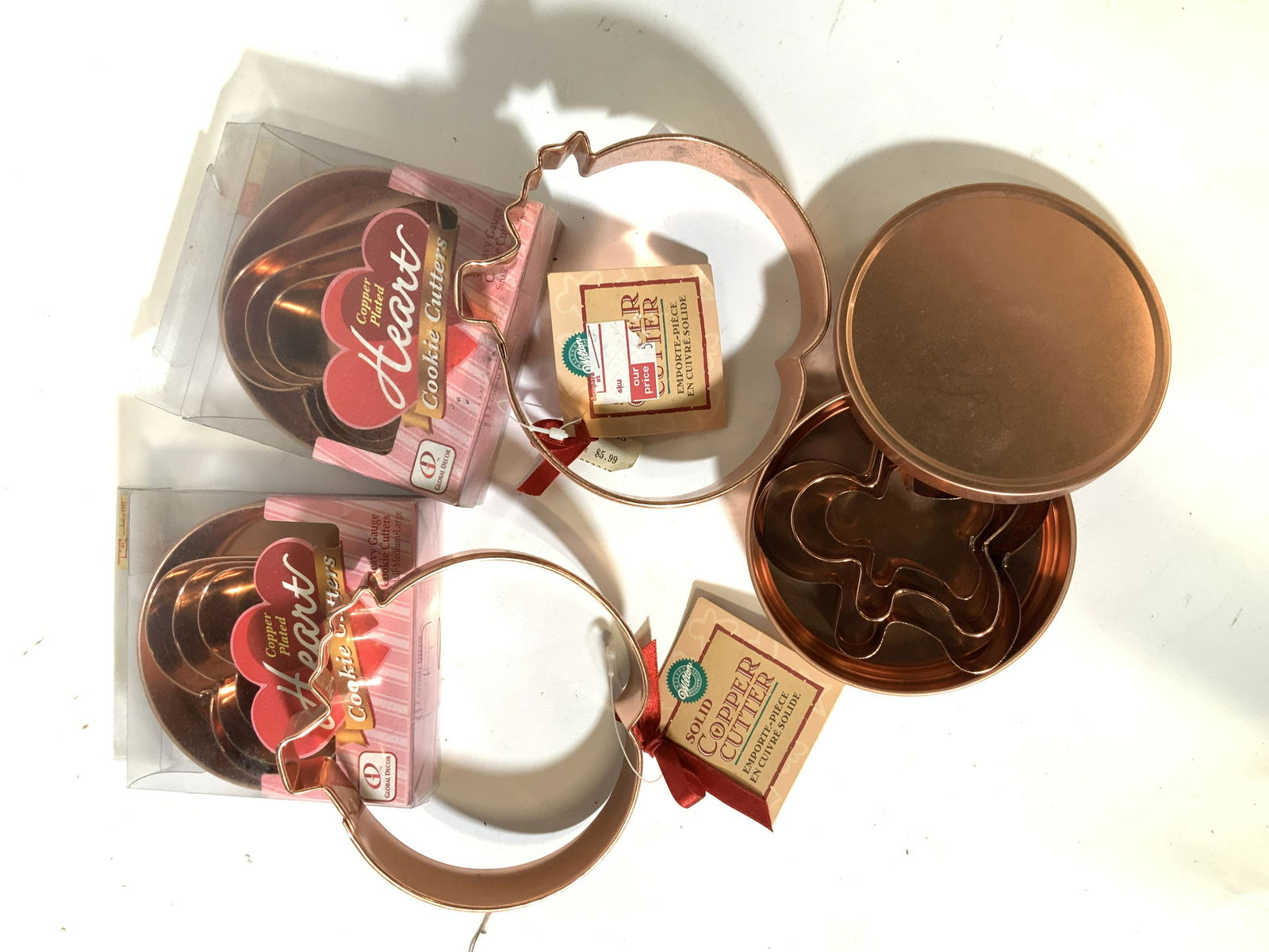 Copper & Plated Cookie Cutters, New in Box (1 of 5)
