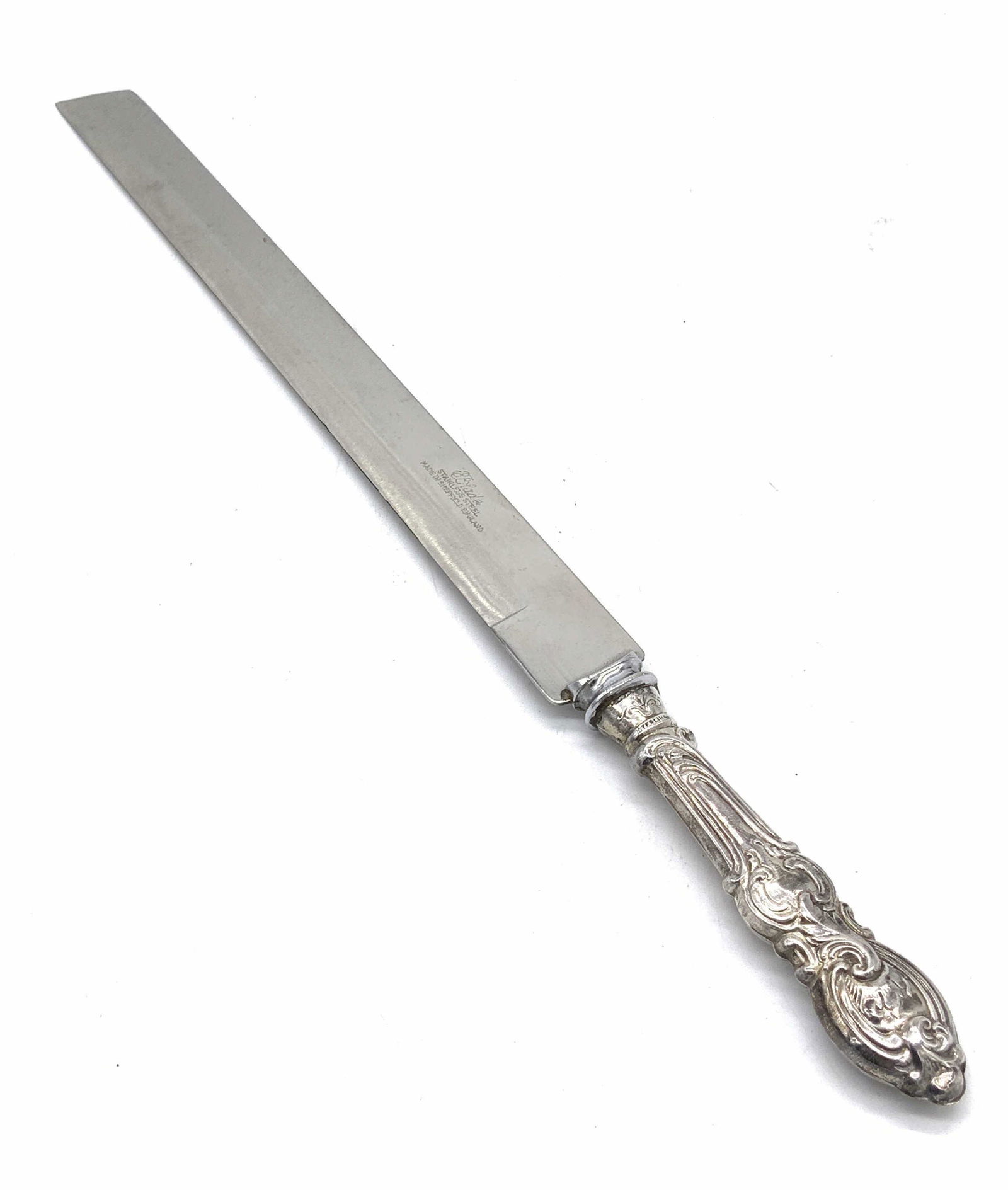 SHEFFIELD ENGLAND STERLING Handled Stainless Knife (1 of 8)