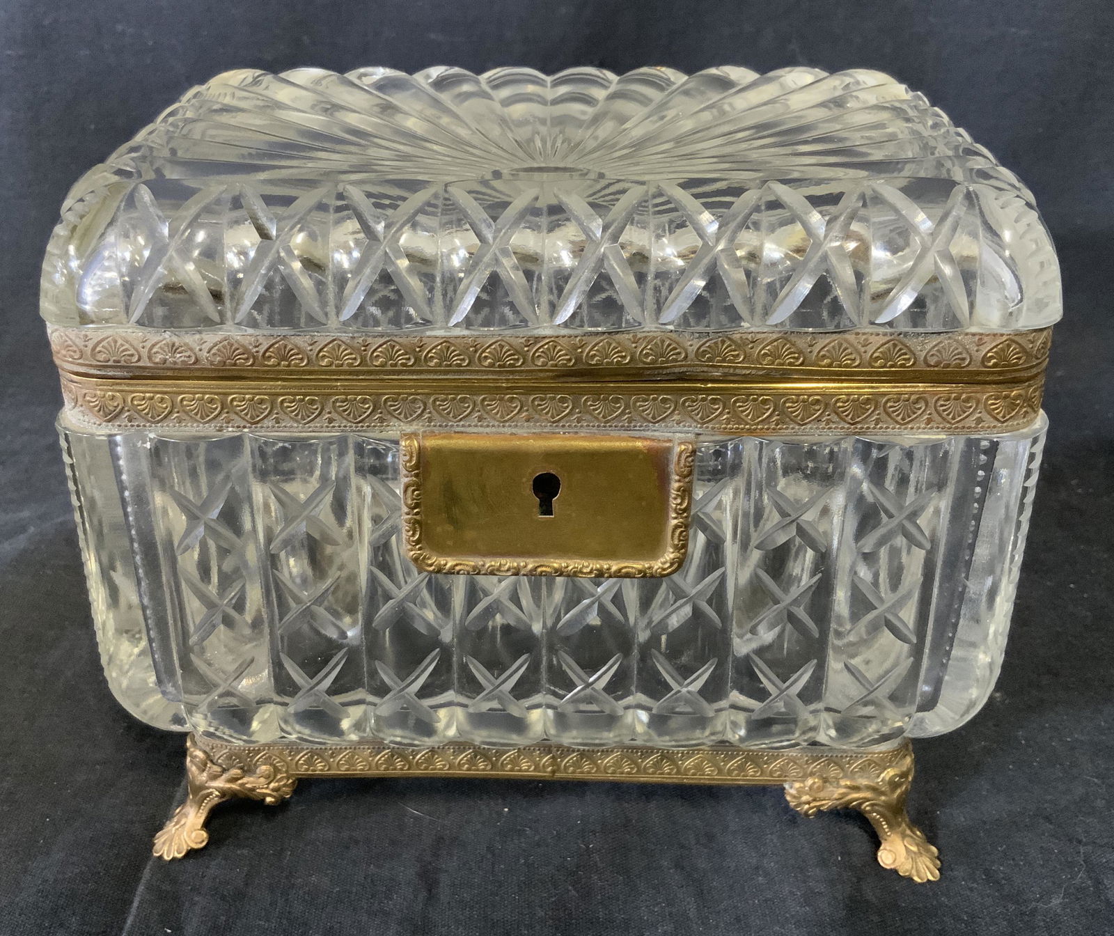 Antique Cut Crystal Dresser Box (1 of 6)