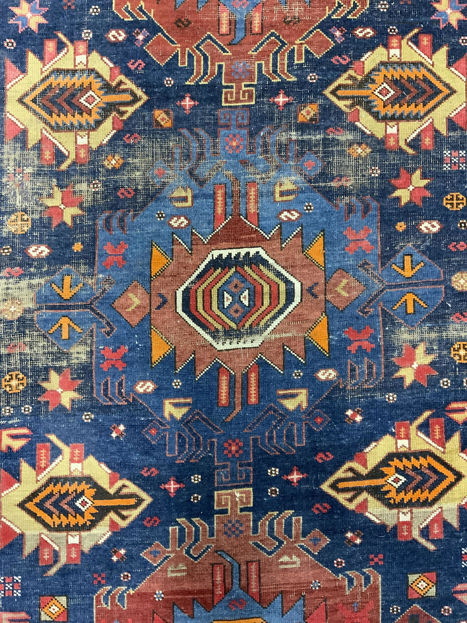 Vintage Handmade Fringed Wool Area Rug (1 of 8)