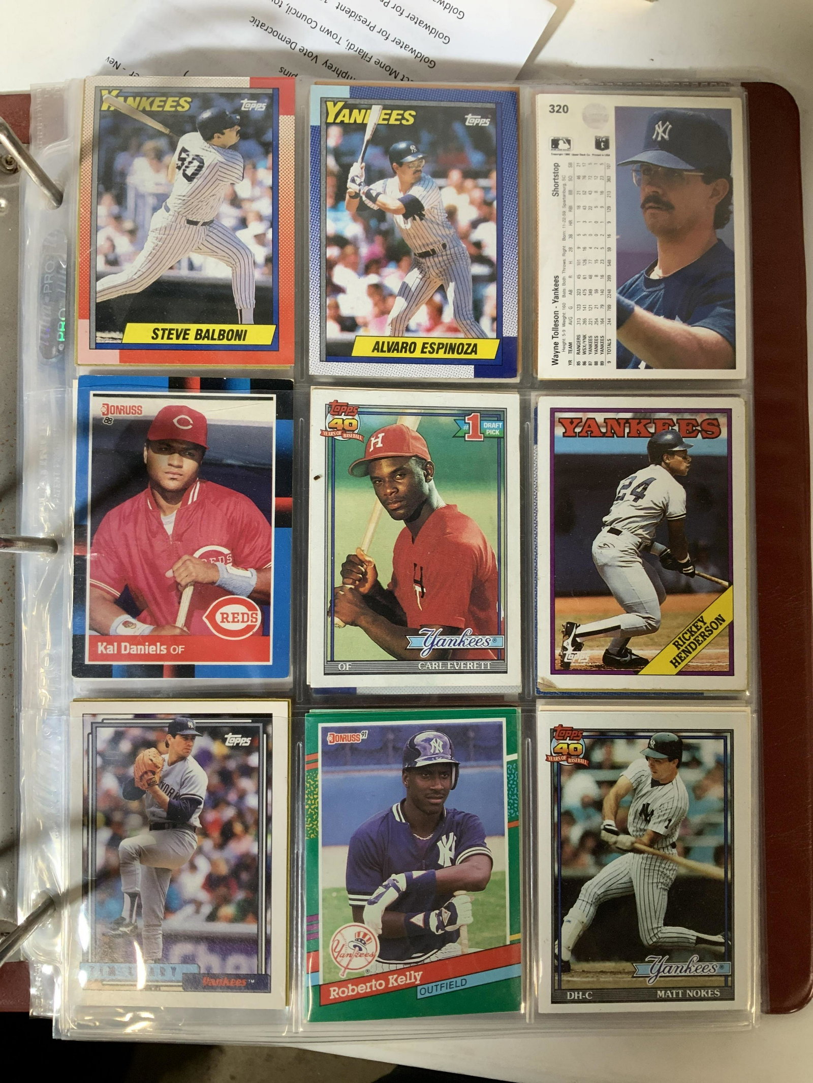 Collectible Vntg Baseball Gum Pack Cards: Collectible of vintage Baseball cards, all sorts of years, players, teams, Allstar. Individual pocket sleeves in binder and others organized by team in Box. Baseball Gum pack cards include brands TOPP