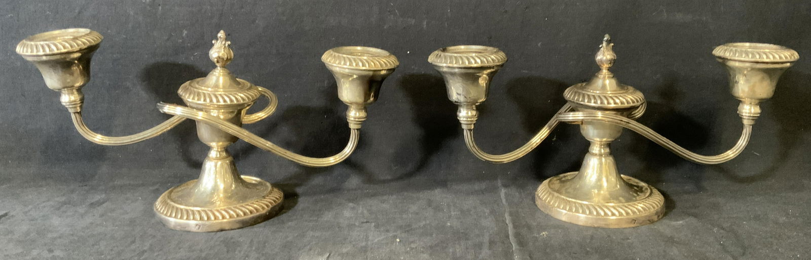 Pair of 2 Silver Plated Candelabras (1 of 5)