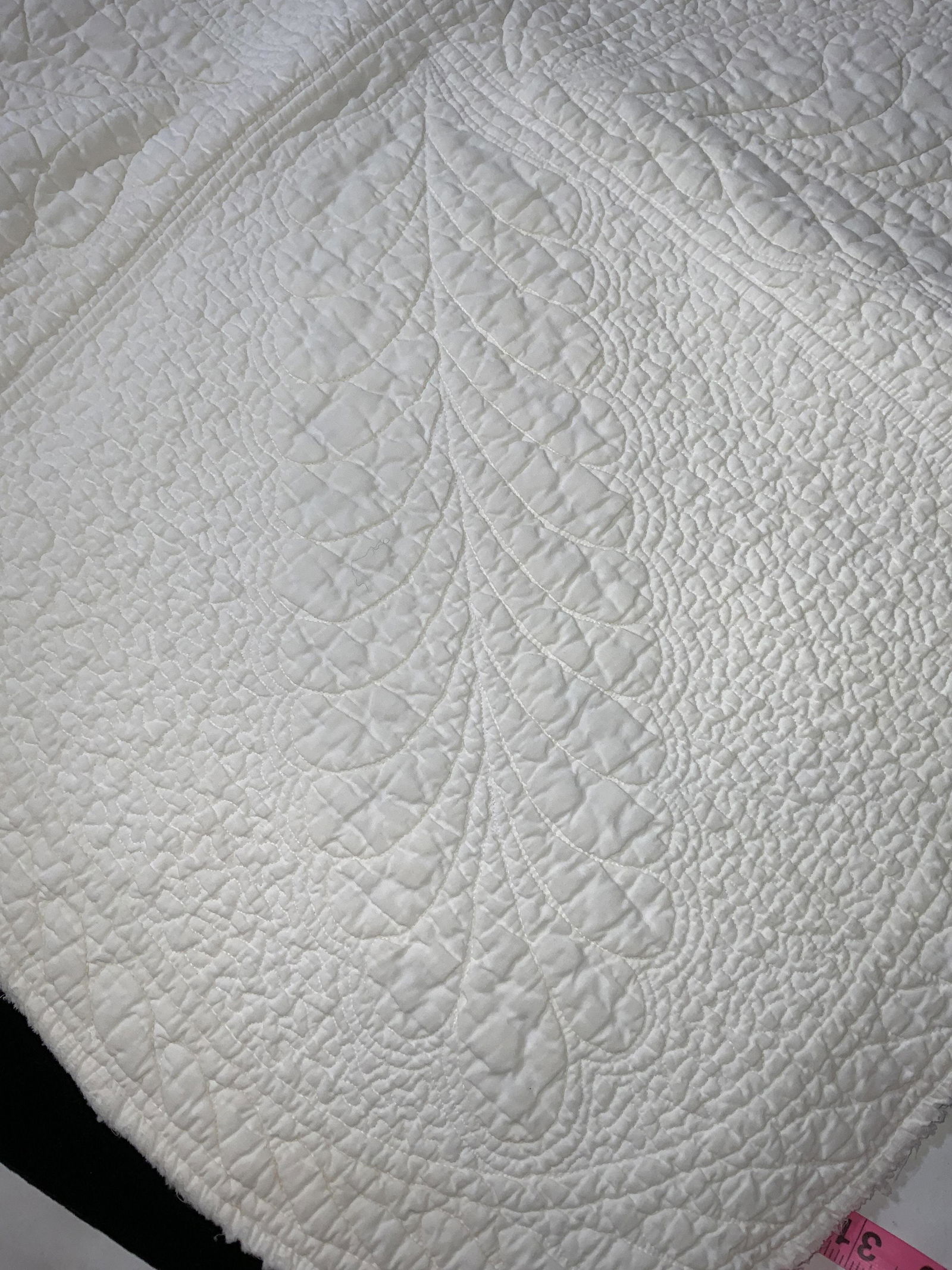 YVES DELORME Cotton Off White Coverlet/Tab. Topper (1 of 6)