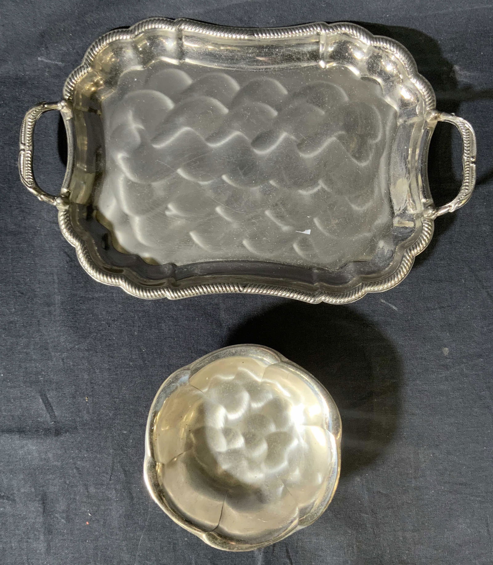 Lot 2 TWIN BIRD & WMF Metal Trinket Dish & Tray (1 of 6)