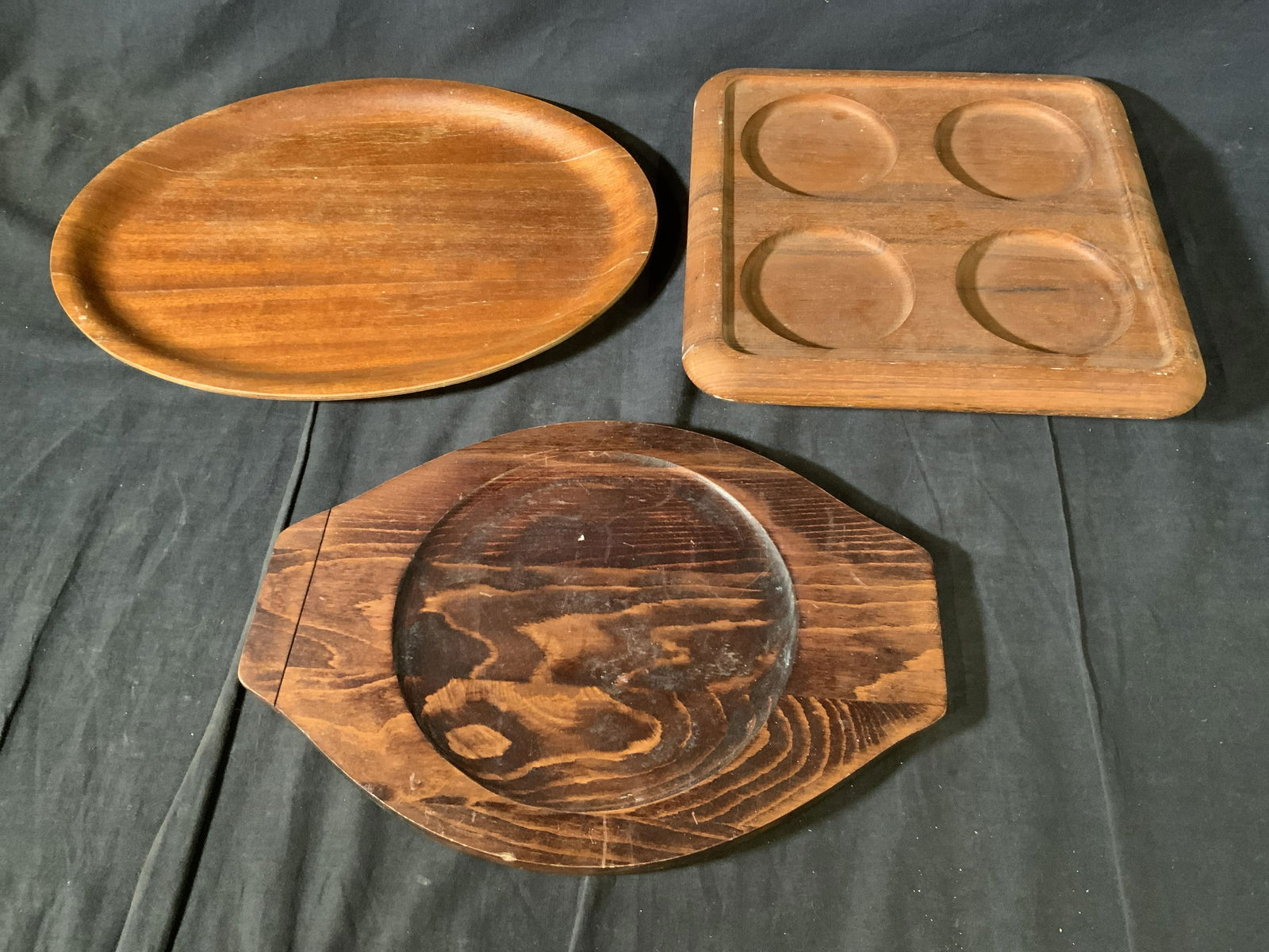Lot 3 Wooden Serving Trays & Dishes (1 of 6)