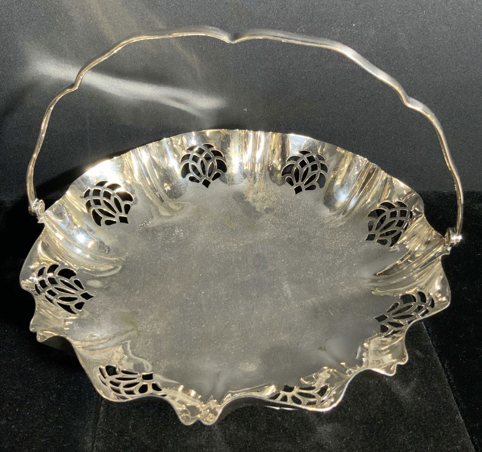 Vintage F. BROS Sign Silver Plated Handled Basket (1 of 12)