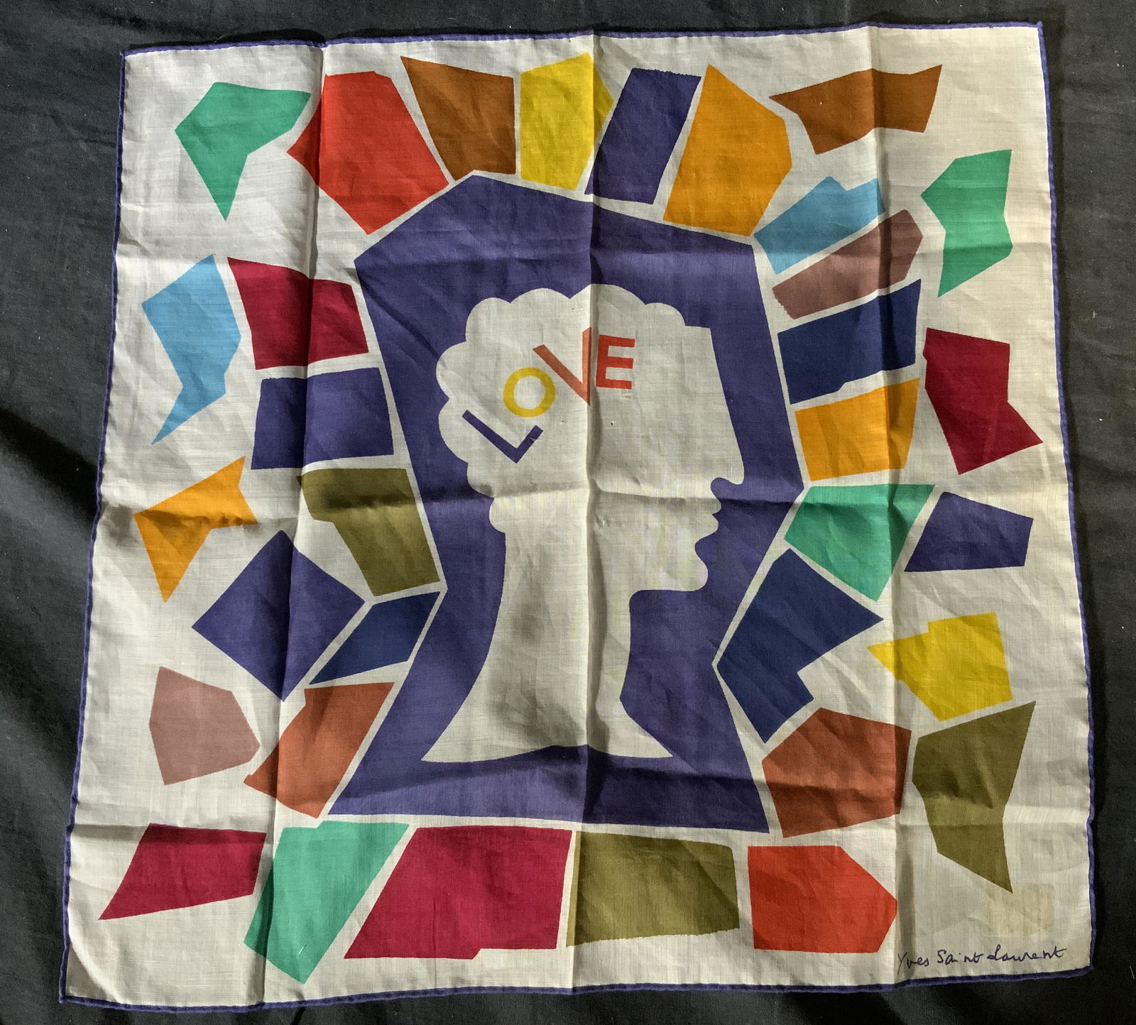 Vintage YVES SAINT LAURENT Love Scarf (1 of 6)