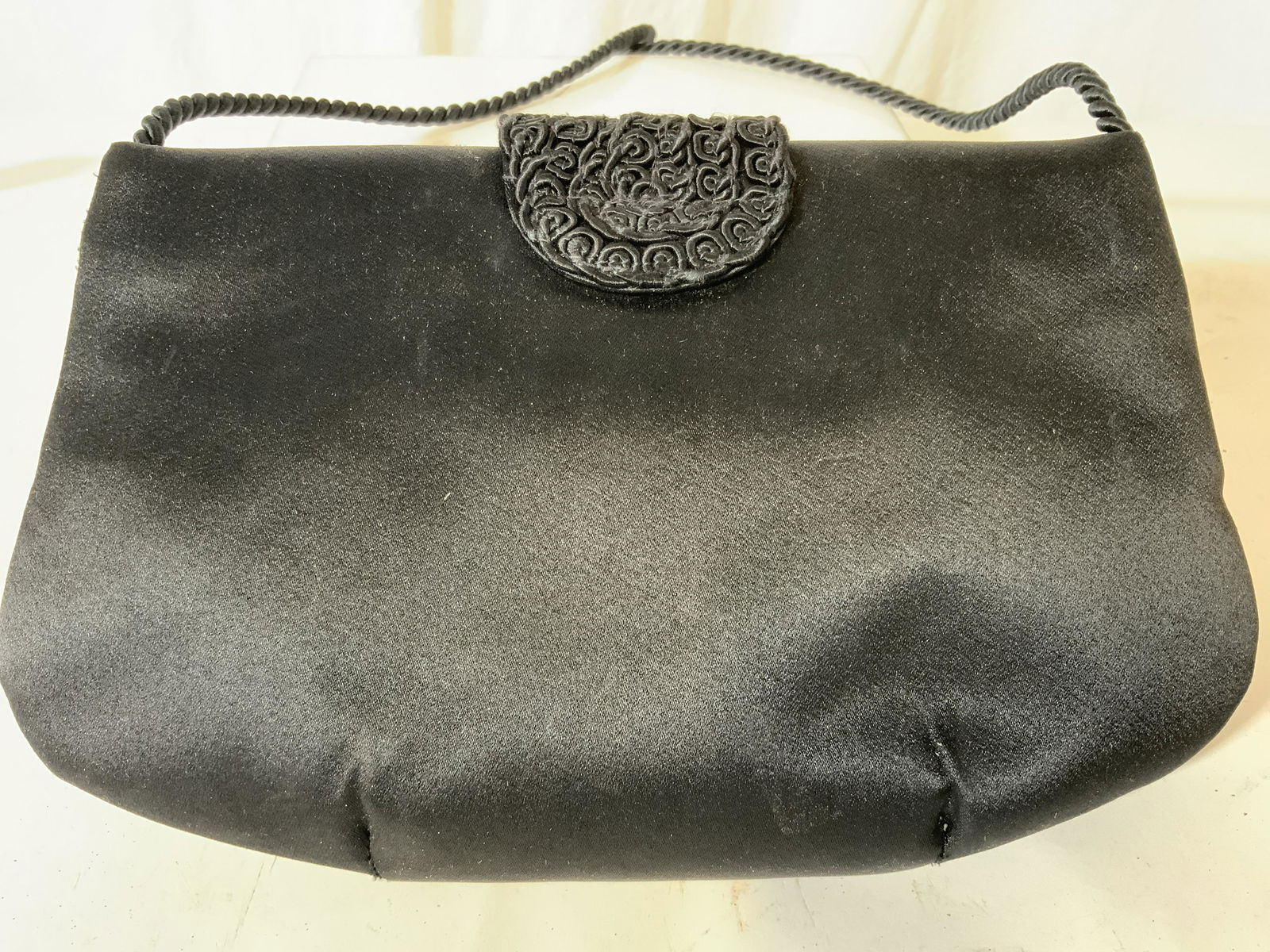 Magid Black Sateen Evening Bag, Spain (1 of 6)