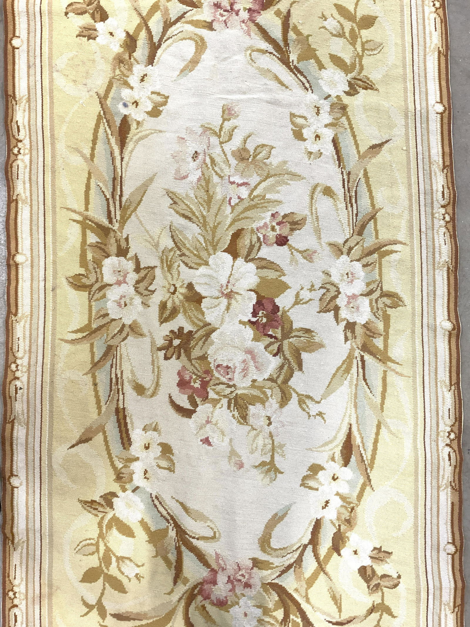 Antique French Aubusson Rug Runner (1 of 8)