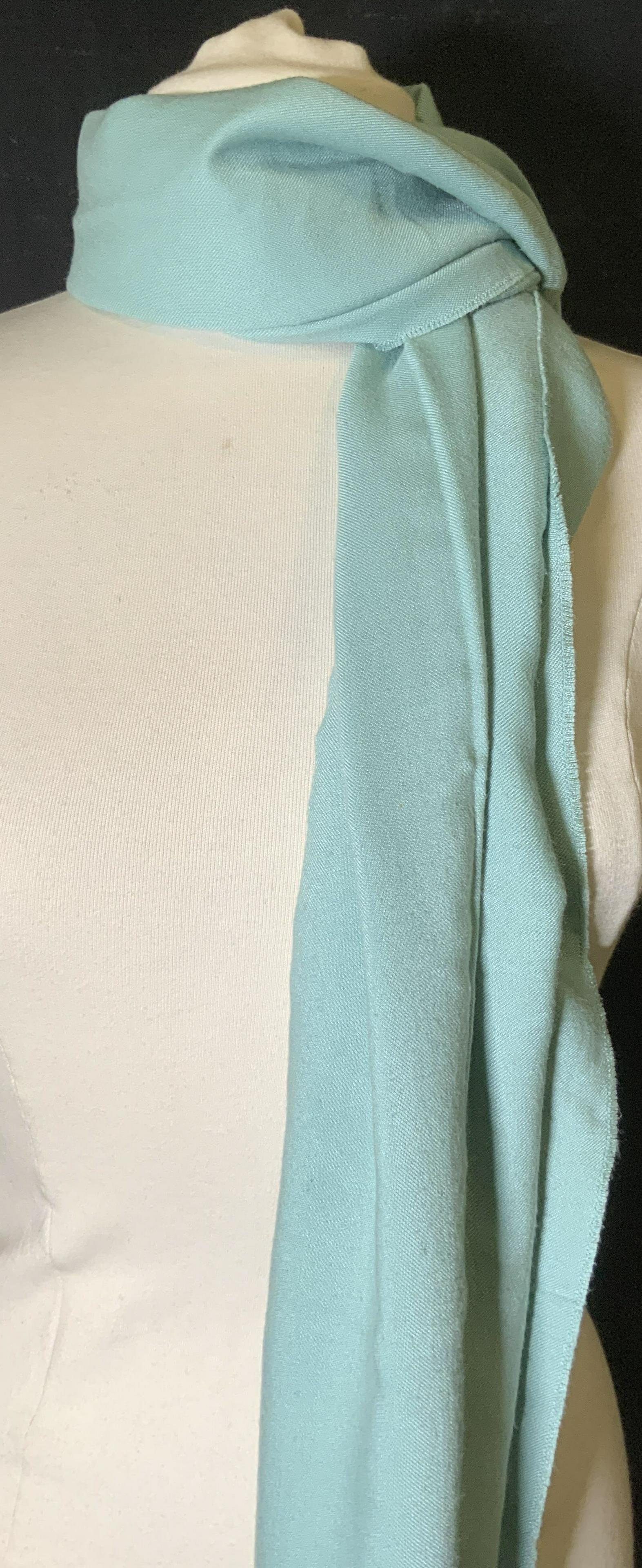 Blue Fringed Shawl Scarf (1 of 7)