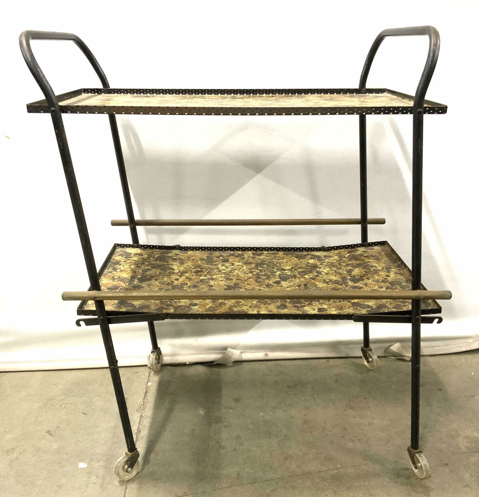 Vintage 2 Tier Metal Bar Cart Circa 1970’s (1 of 9)