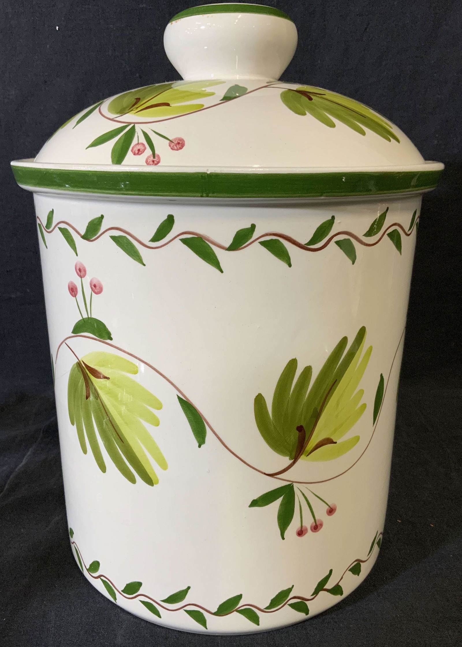 CASA FINA Hand Painted Ceramic Jar, Portugal (1 of 6)