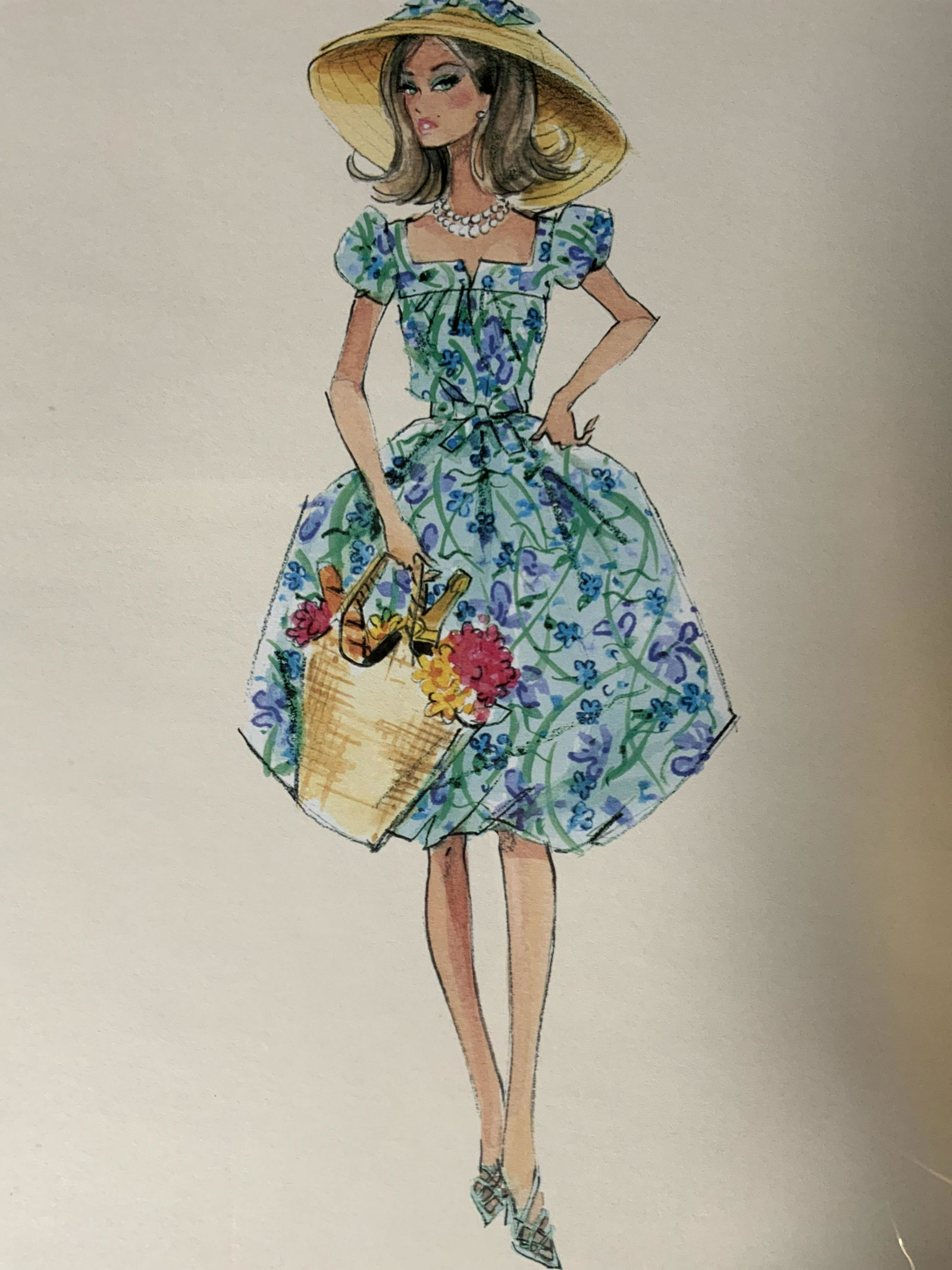 Market Day Barbie Offset Lithograph (1 of 6)