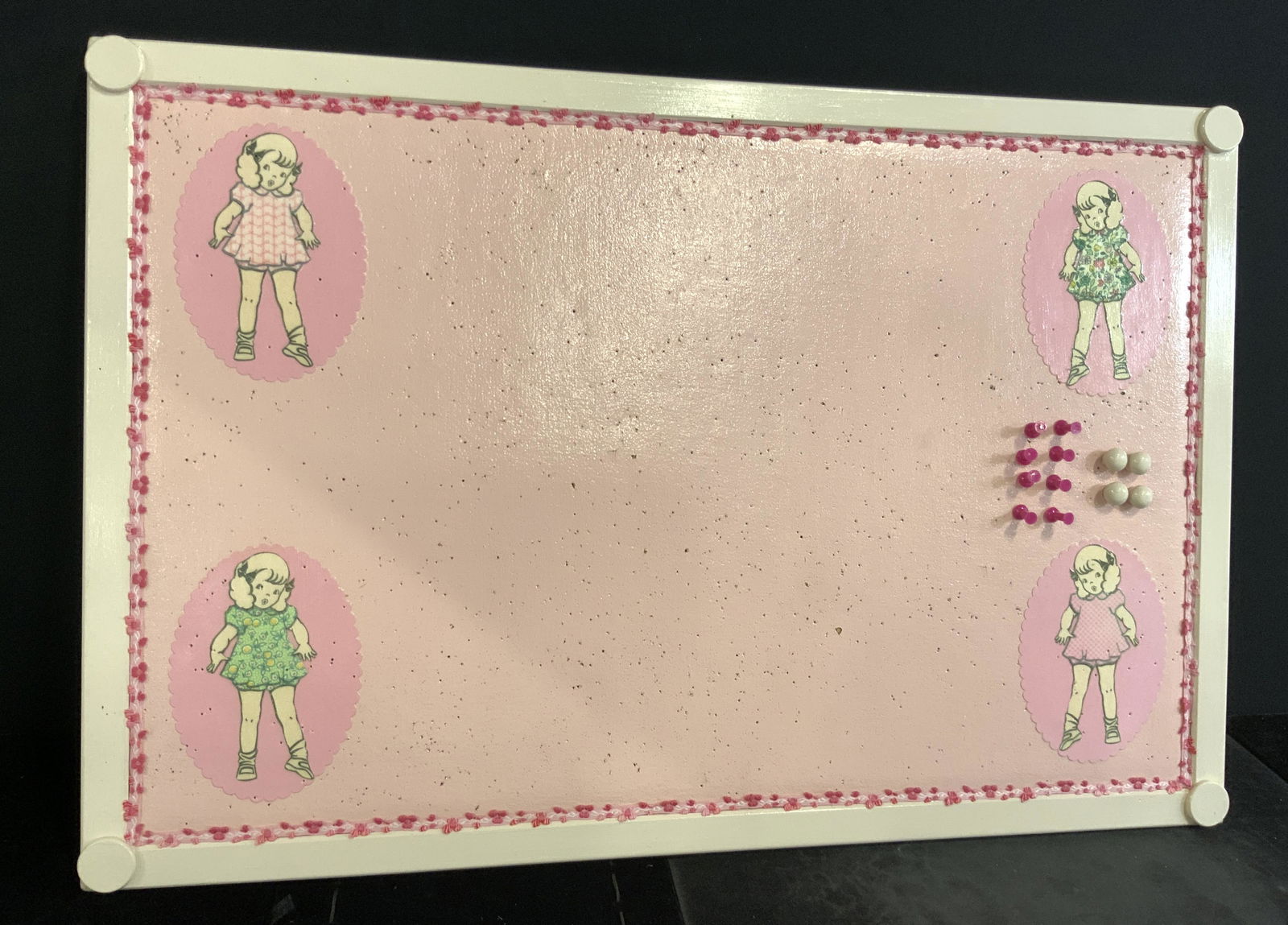 Bright Pink Cork Style Board, Wall Decor (1 of 7)