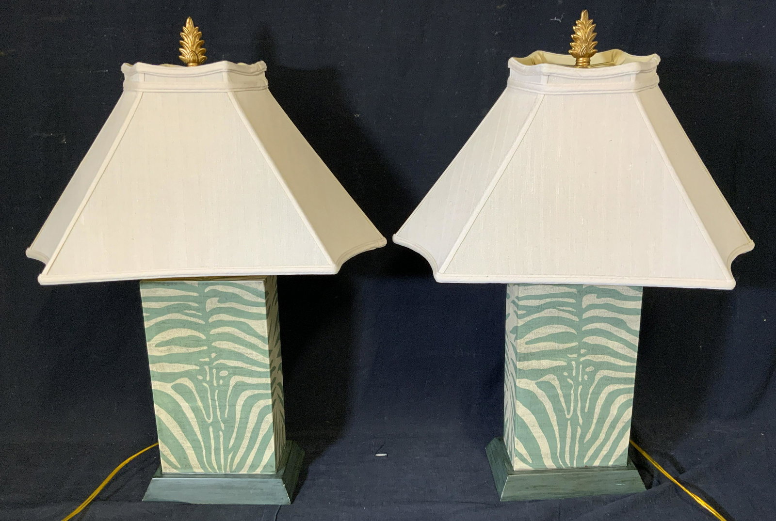 Pair Green Table Lamps (1 of 5)