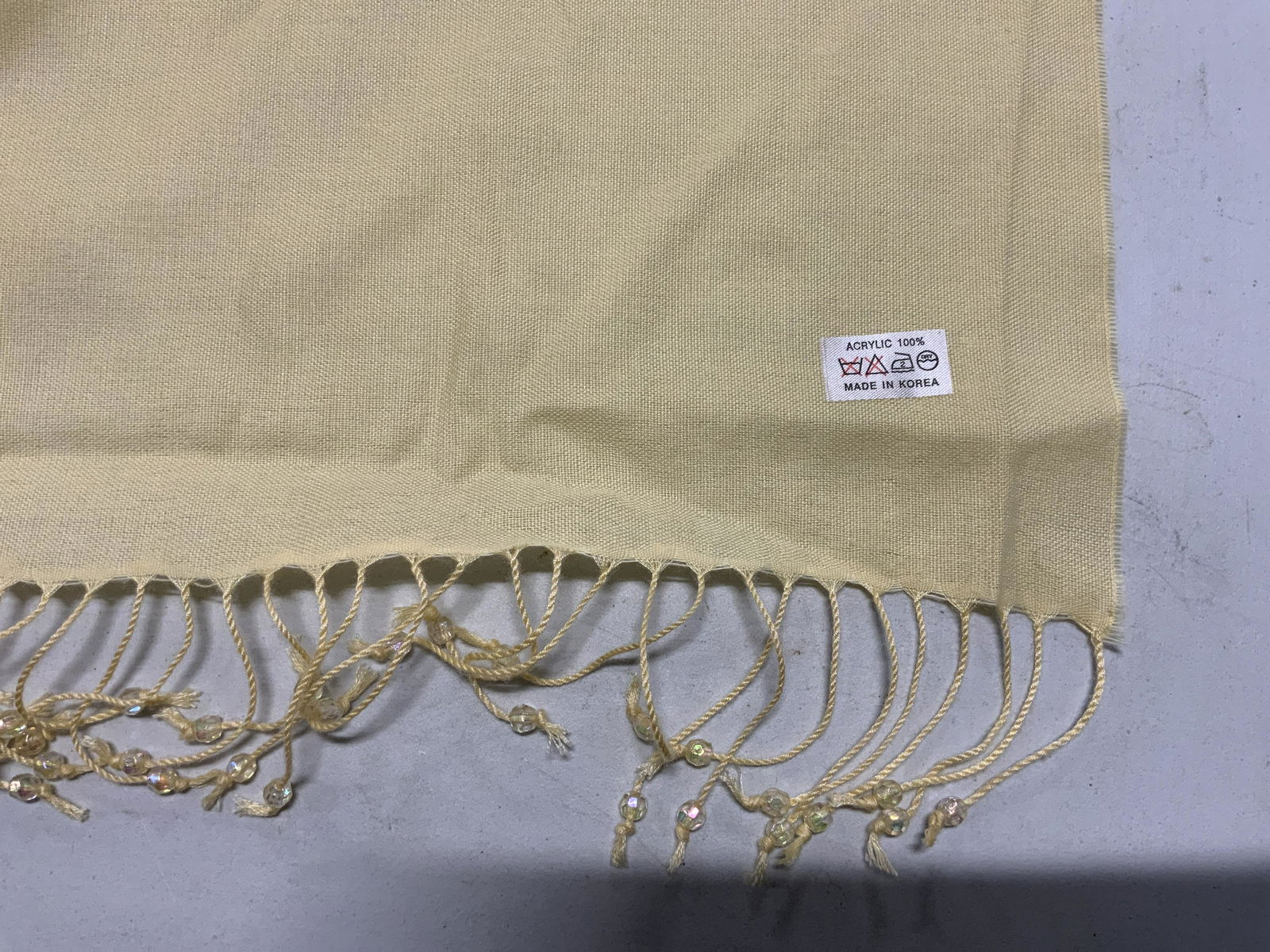 Yellow Fringed Shawl (1 of 5)