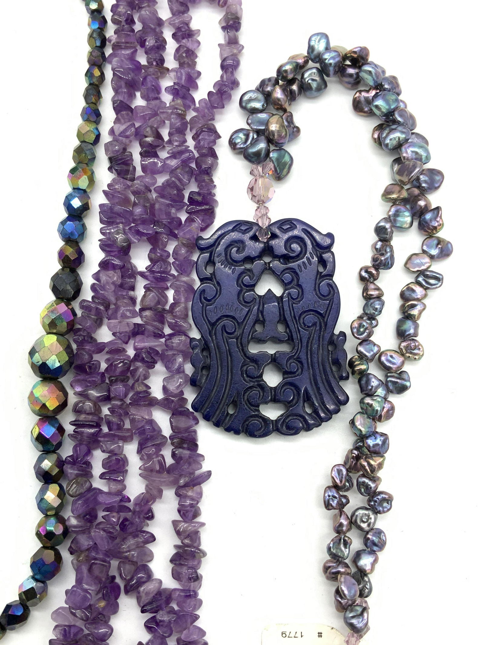 Luxe Necklaces Freshwater Pearl Lapis, Amethyst, 3 (1 of 9)