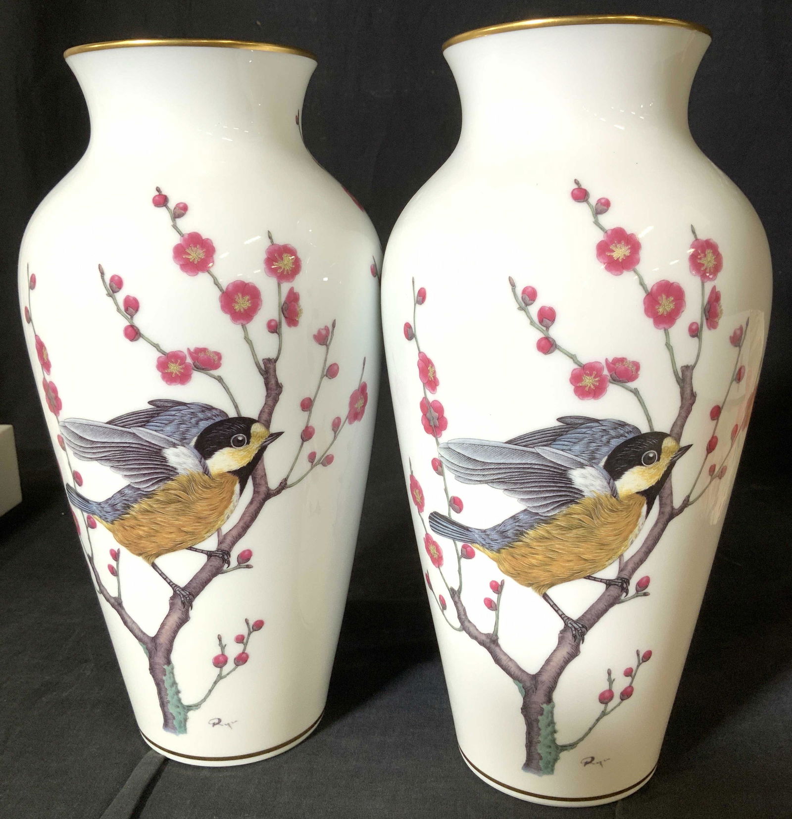 Four Franklin Porcelain Bird Vases By Basil Ede