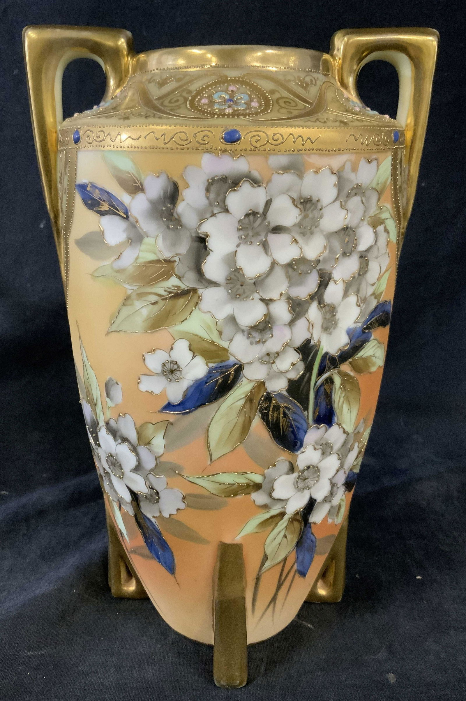 Vintage Hand Painted Handled Urn, Japan (1 of 7)