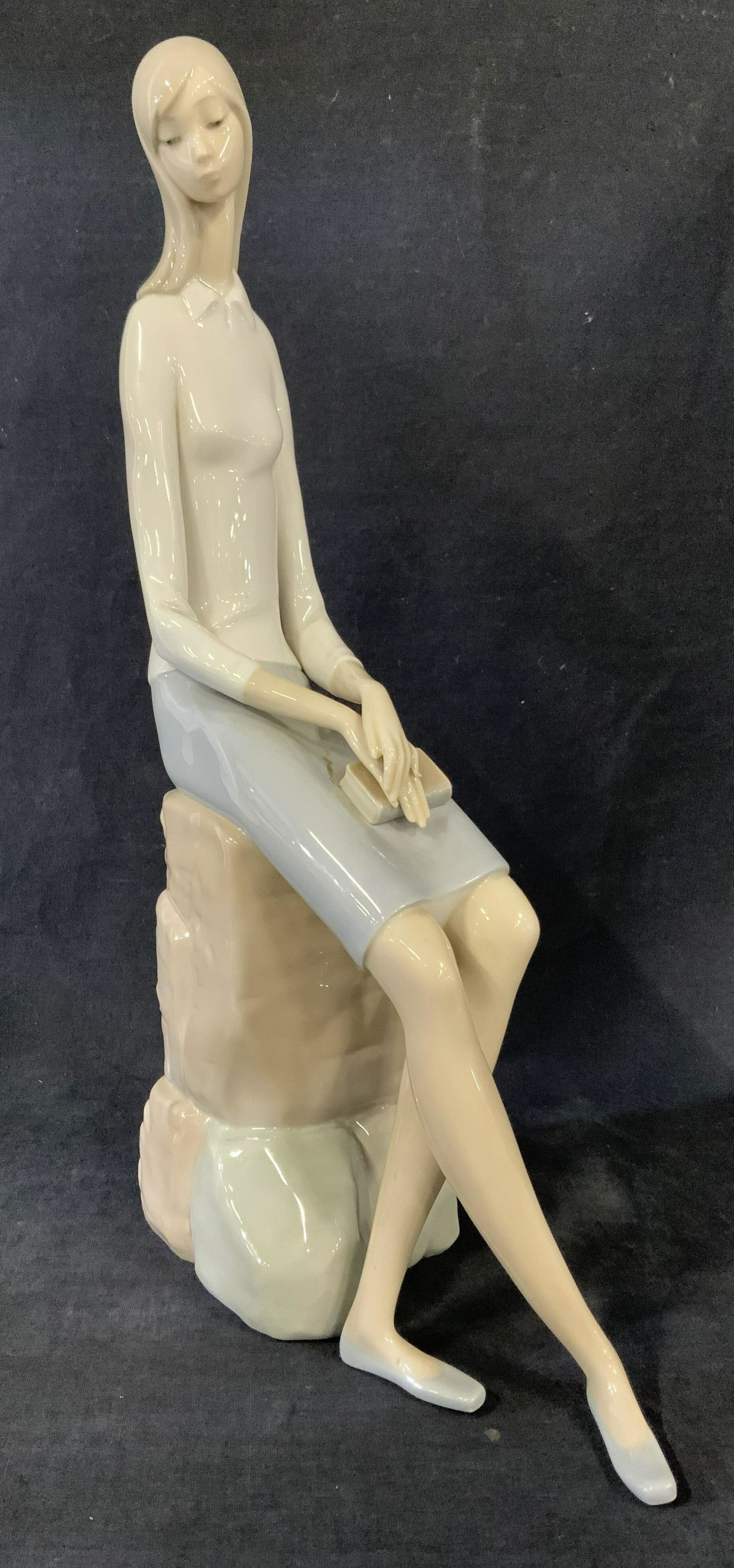 Glazed Ceramic LlADRO Female Figural (1 of 7)
