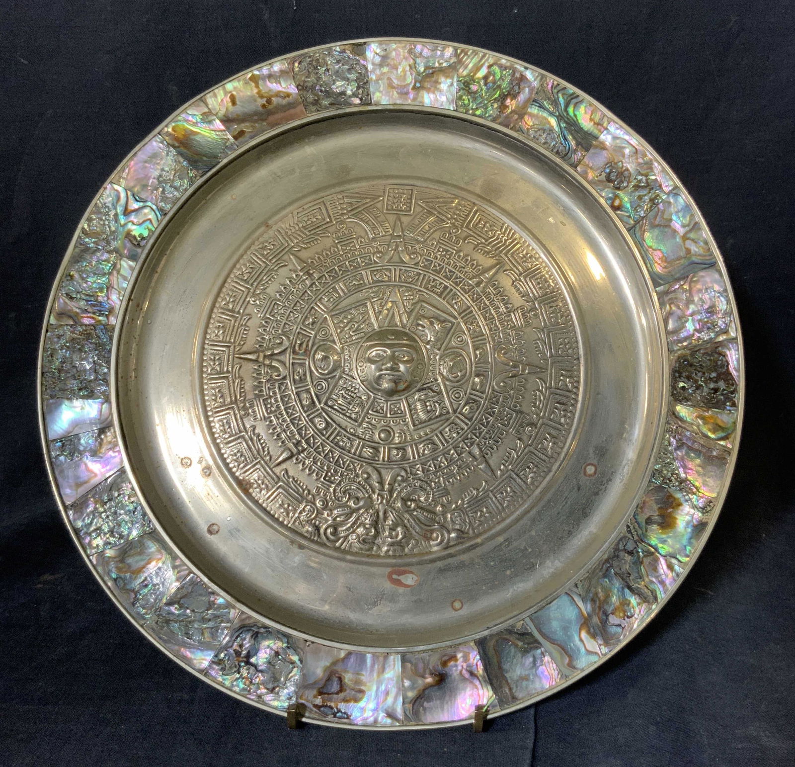 Mexican Plate with Abalone Shell Inlay (1 of 5)