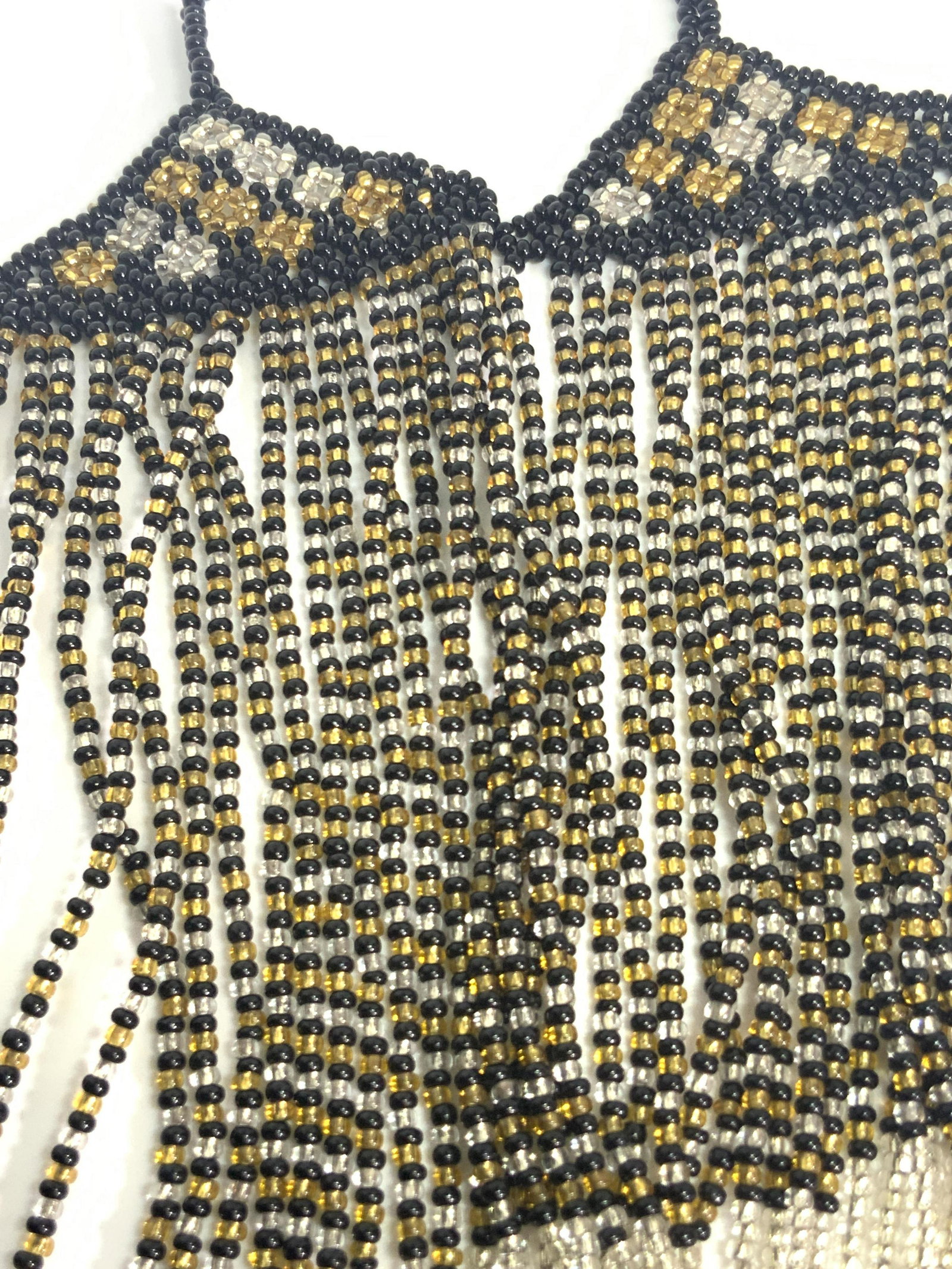 Handmade Vintage Seed Bead Art Deco Style Necklace (1 of 9)