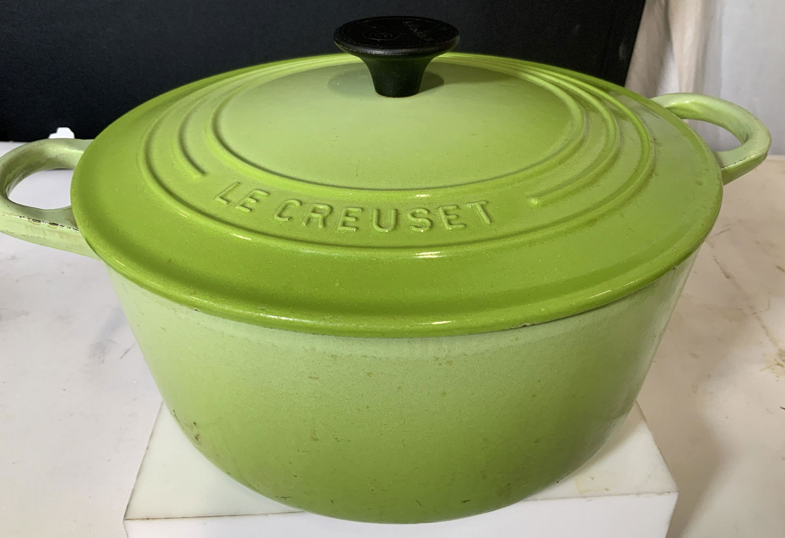 LE CREUSET Vintage Cooking Pot with Lid, Green (1 of 6)