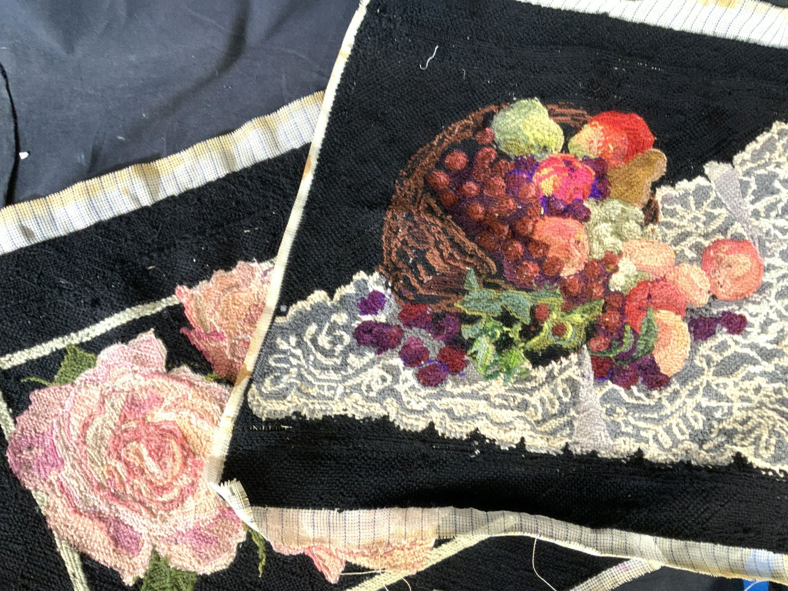 Lot 2 Handmade Needlepoint Artwork on Canvas (1 of 7)