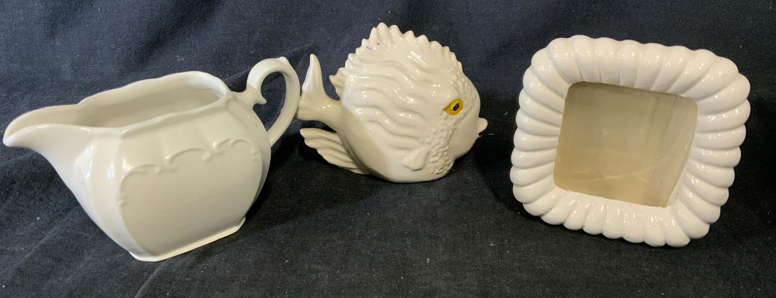Lot of 3 White Ceramic Tabletop Accessories (1 of 5)