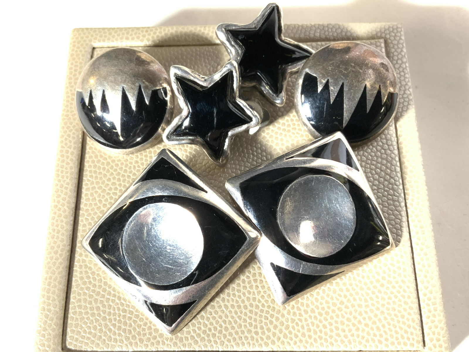 3 Pairs Sterling S. Statement Clip on Earrings (1 of 5)