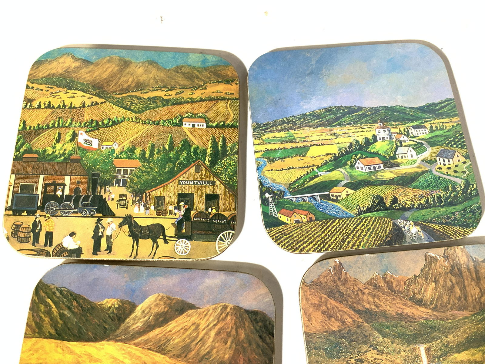 Artist Guy Buffet Vineyards of CA Coaster Set 5 (1 of 5)