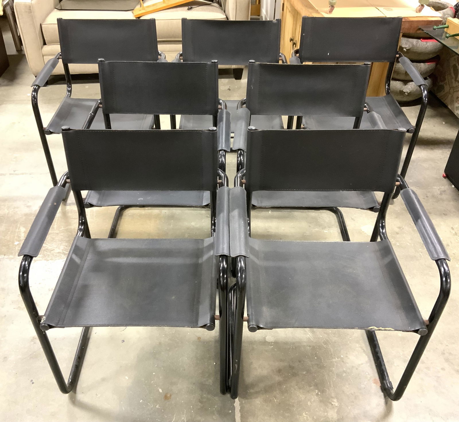 Set 7 Cantilever Arm Chairs (1 of 11)