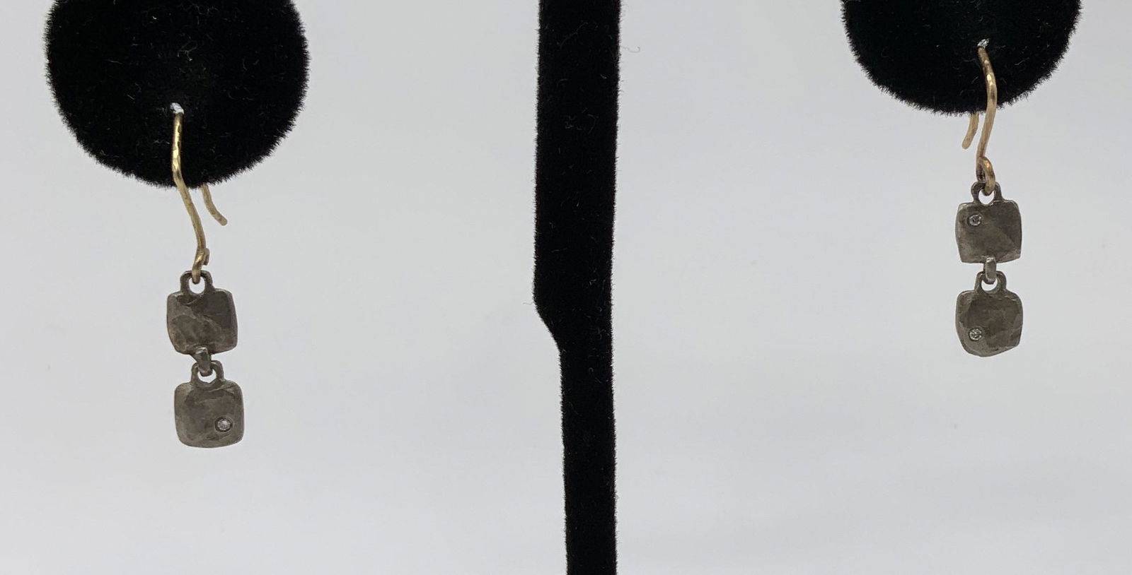 14 KT Diamond Dangle Earrings (1 of 6)