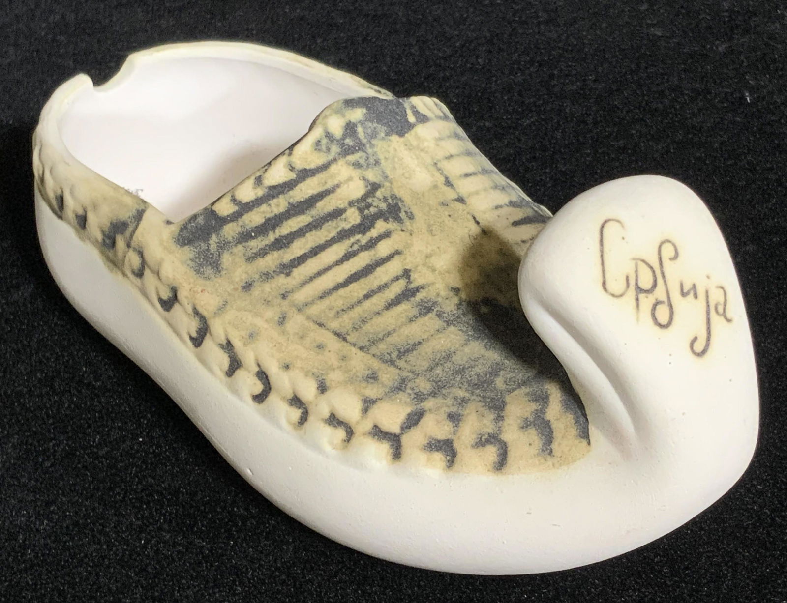 CPSUJA Signed Hand Painted Ceramic Shoe Figural (1 of 9)