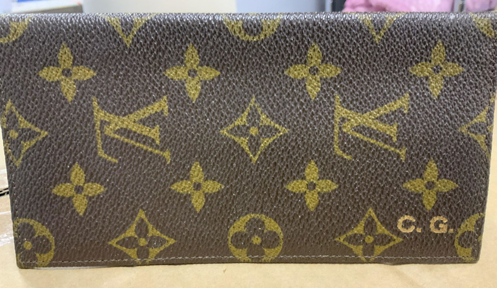 Louis Vuitton Faux Monogrammed Checkbook (1 of 6)