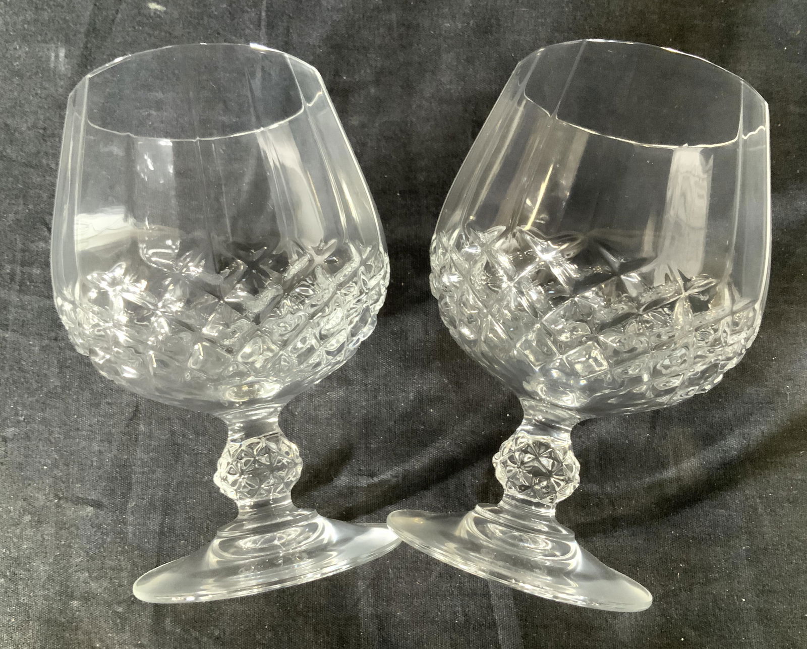 Set 4 Cut Crystal Cocktail Snifters, Glasses (1 of 6)
