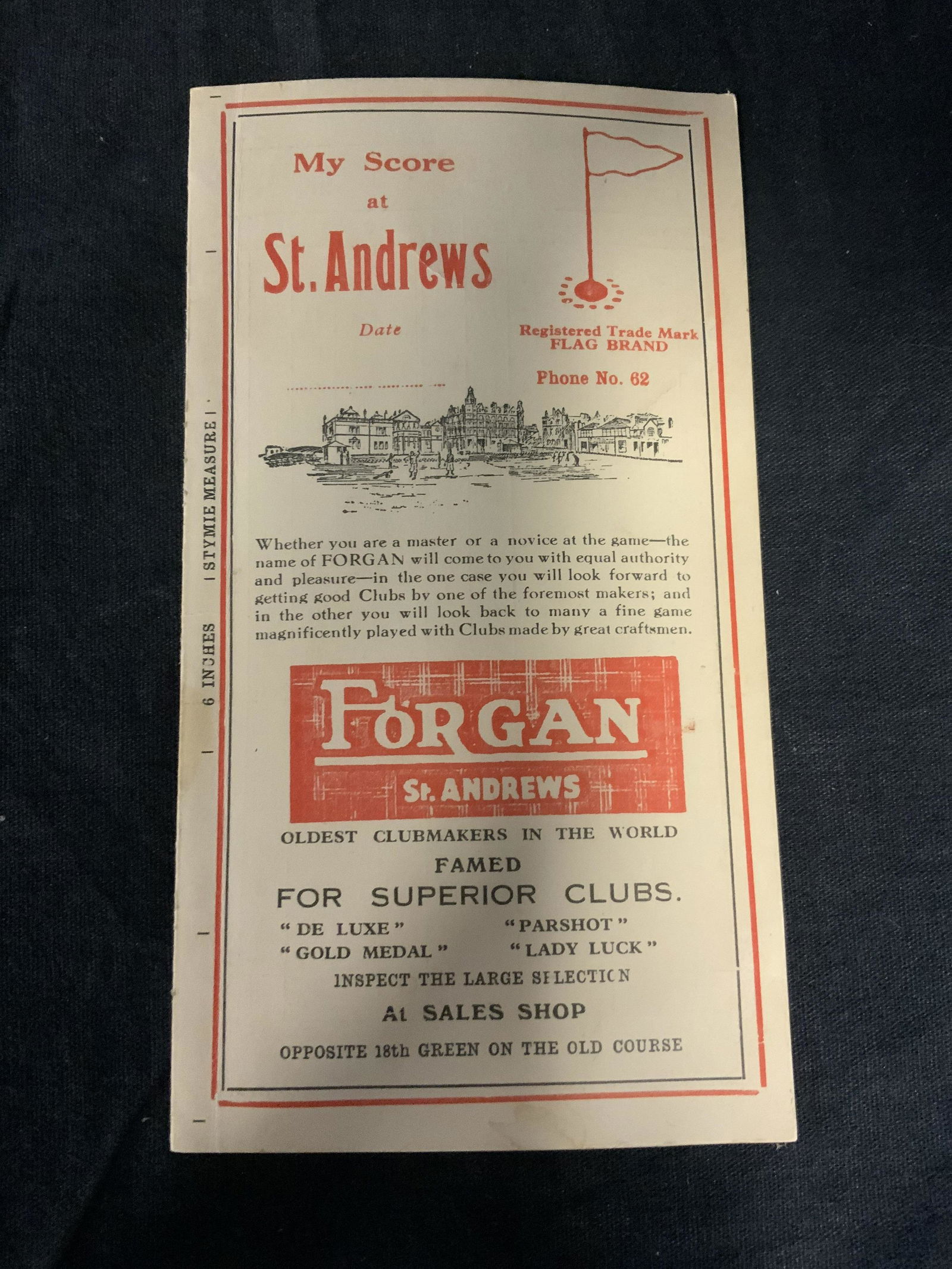 St Andrews Old Course Golf Scorecard (1 of 5)